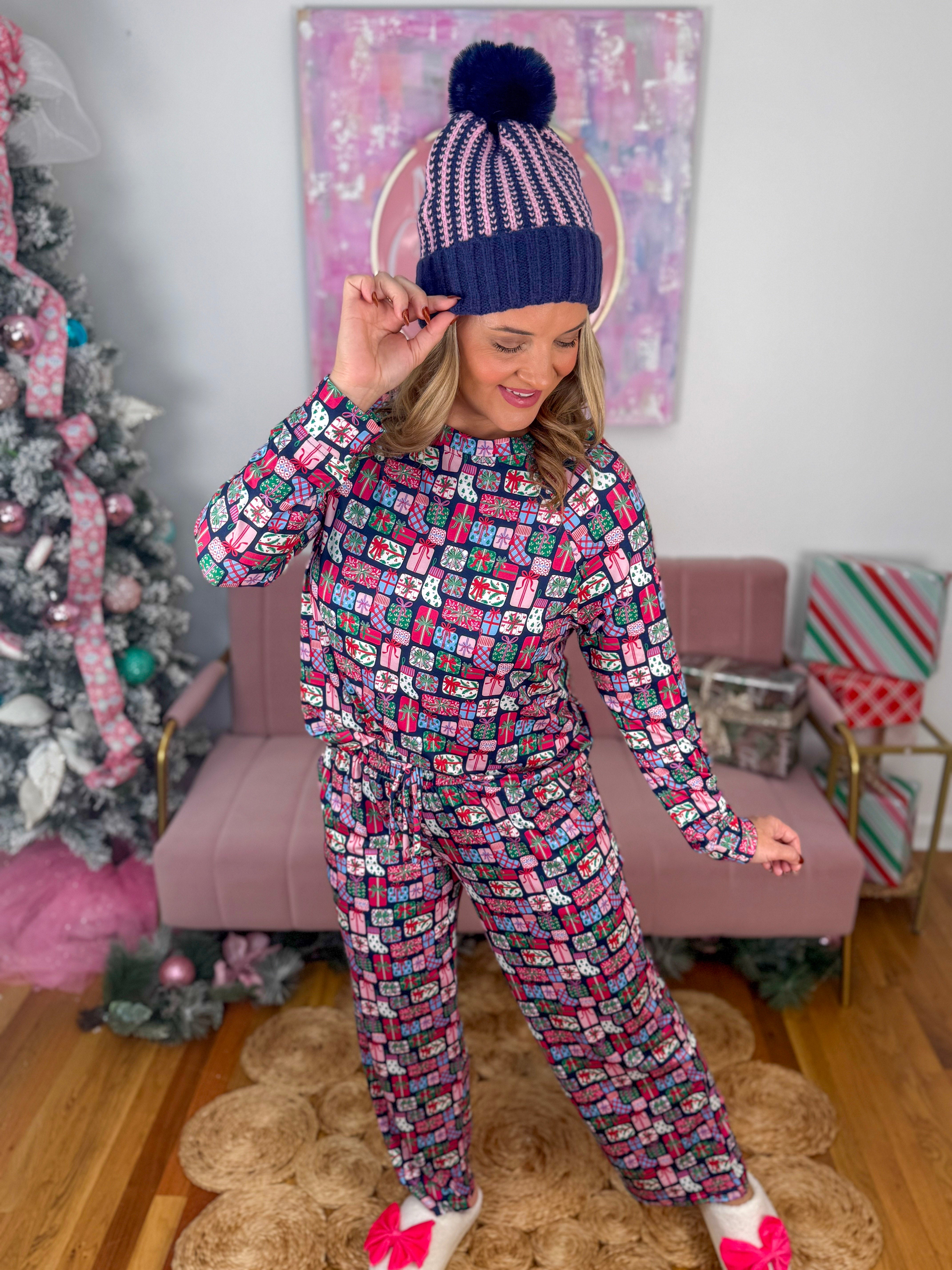 Annie Pants Set - No Peeking - Navy-190 Rompers/Jumpsuits/Sets-Mary Square-The Lovely Closet, Women's Fashion Boutique in Alexandria, KY