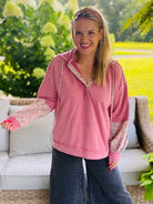 Berry Patch Hooded Pullover-110 Long Sleeve Top-easel-The Lovely Closet, Women's Fashion Boutique in Alexandria, KY
