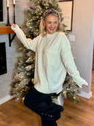 Cozy Chalet Oversized Sweater - Ivory-140 Sweaters-zenana-The Lovely Closet, Women's Fashion Boutique in Alexandria, KY