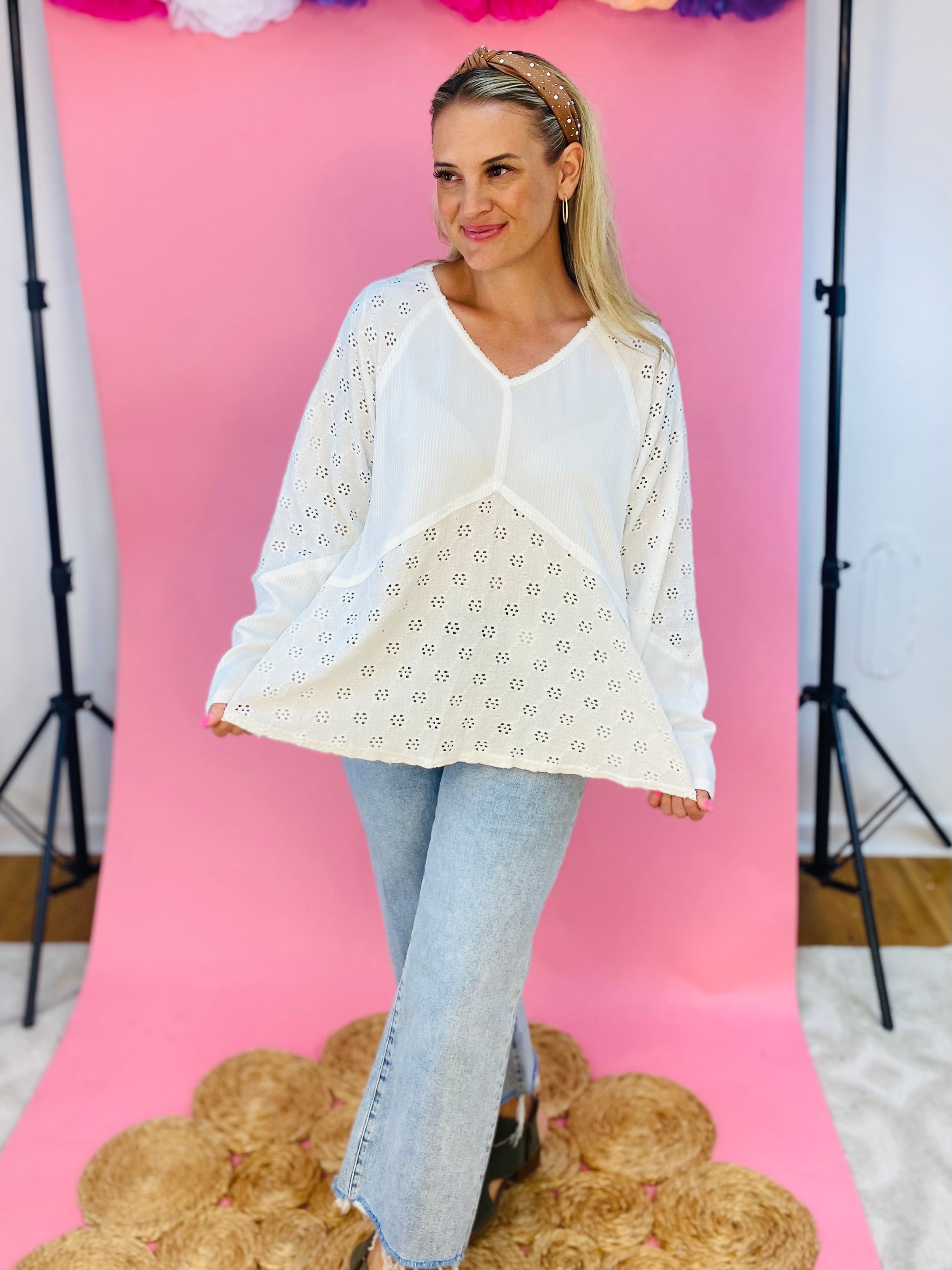 FINAL SALE - Sunshine Days Long Sleeve Top-110 Long Sleeve Top-FANTASTIC FAWN-The Lovely Closet, Women's Fashion Boutique in Alexandria, KY