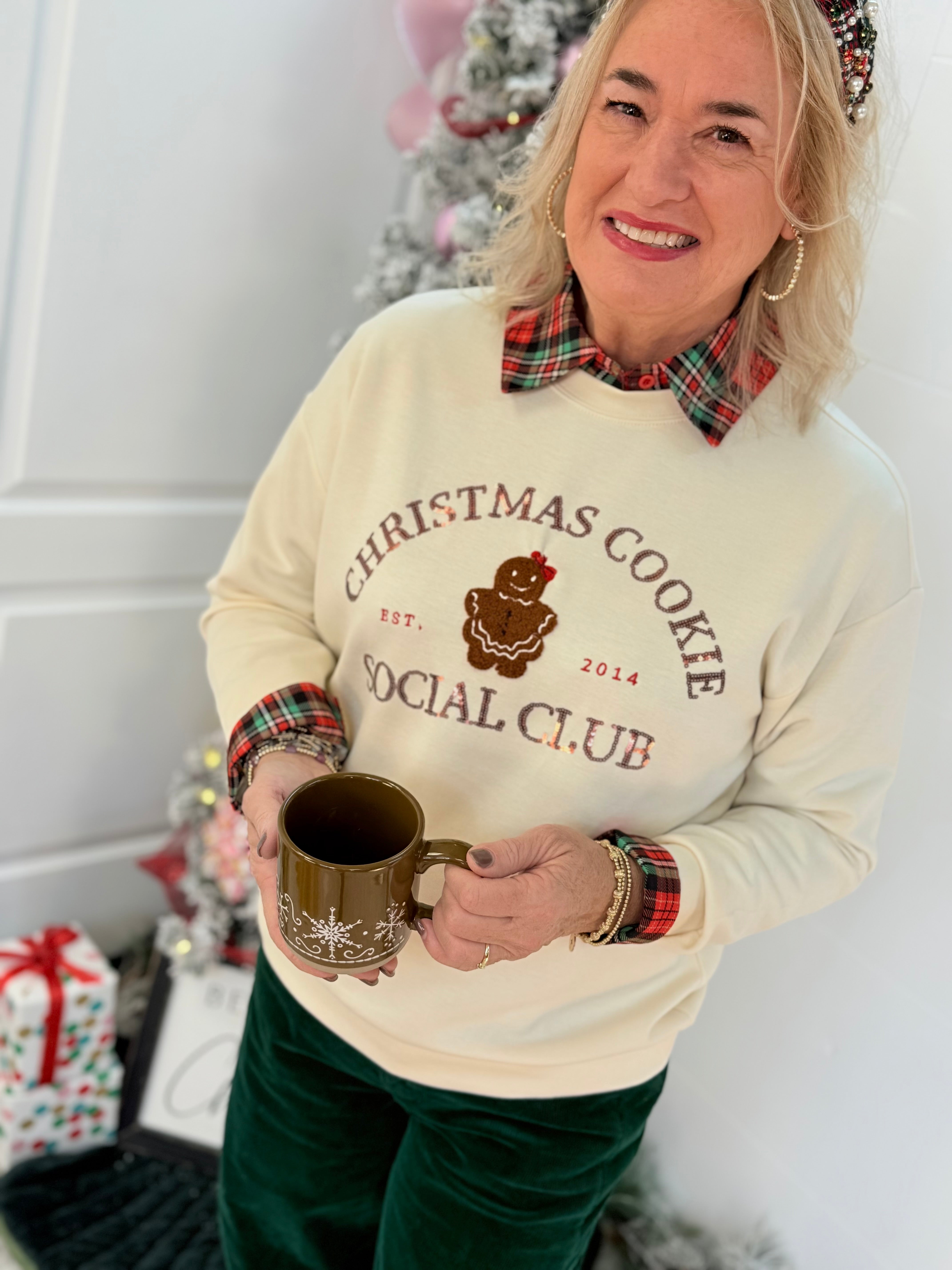 Jess Lea - Christmas Cookie Social Club Lux Pullover-350 Holiday-The Lovely Closet-The Lovely Closet, Women's Fashion Boutique in Alexandria, KY
