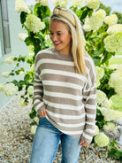 Thinking About Summer Evenings - Mocha-140 Sweaters-The Lovely Closet-The Lovely Closet, Women's Fashion Boutique in Alexandria, KY