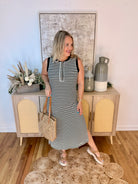 Simply Striped Midi Dress-180 Dresses-Blu Pepper-The Lovely Closet, Women's Fashion Boutique in Alexandria, KY