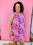 Lucy Tank Dress - Magenta Floral-180 Dresses-The Lovely Closet-The Lovely Closet, Women's Fashion Boutique in Alexandria, KY