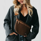 Westlyn Woven Bum Bag - Brown-290 Bag/Handbags-Pretty Simple-The Lovely Closet, Women's Fashion Boutique in Alexandria, KY