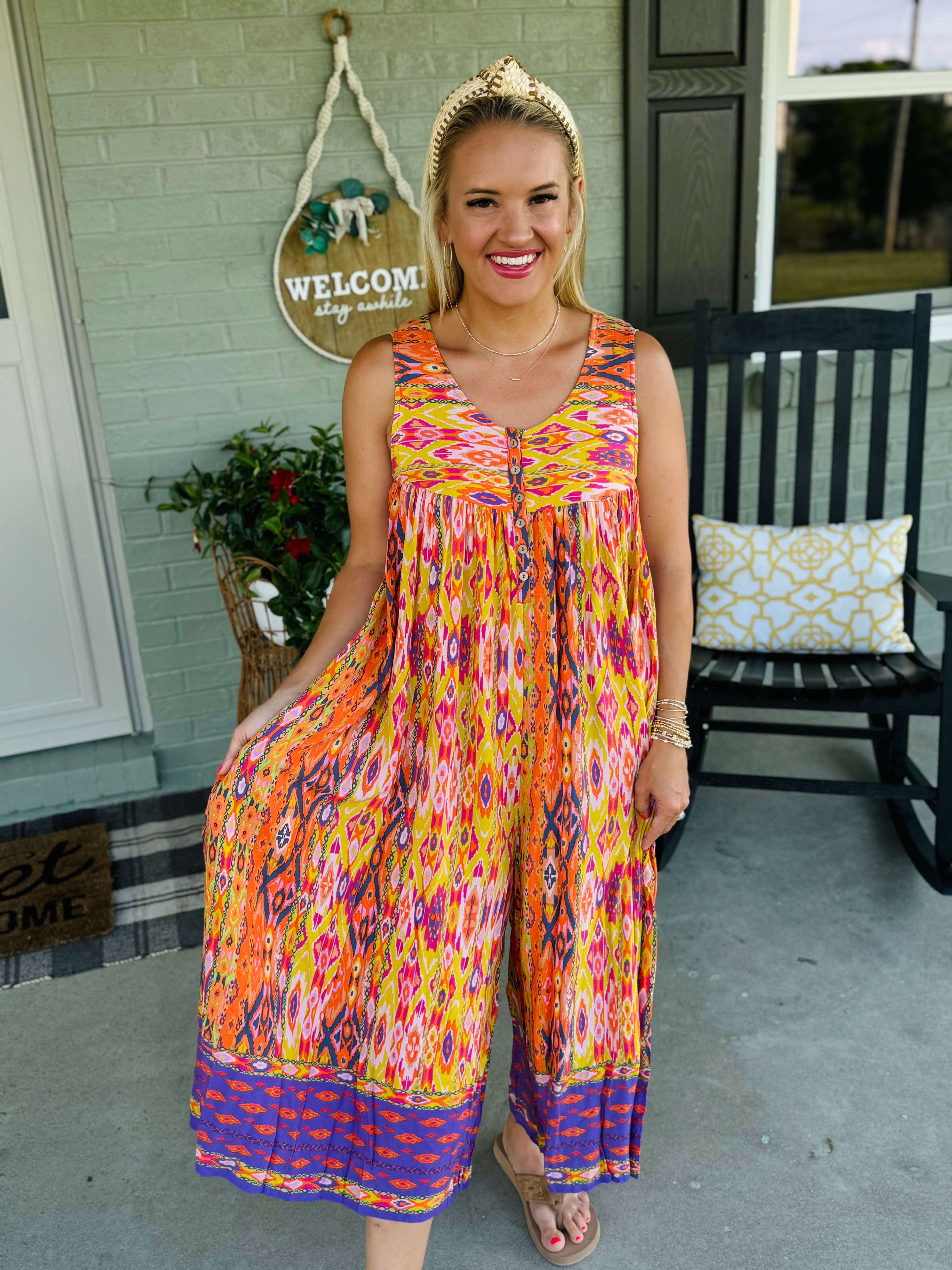 FINAL SALE - Hot Summer Days Jumpsuit-190 Rompers/Jumpsuits/Sets-The Lovely Closet-The Lovely Closet, Women's Fashion Boutique in Alexandria, KY