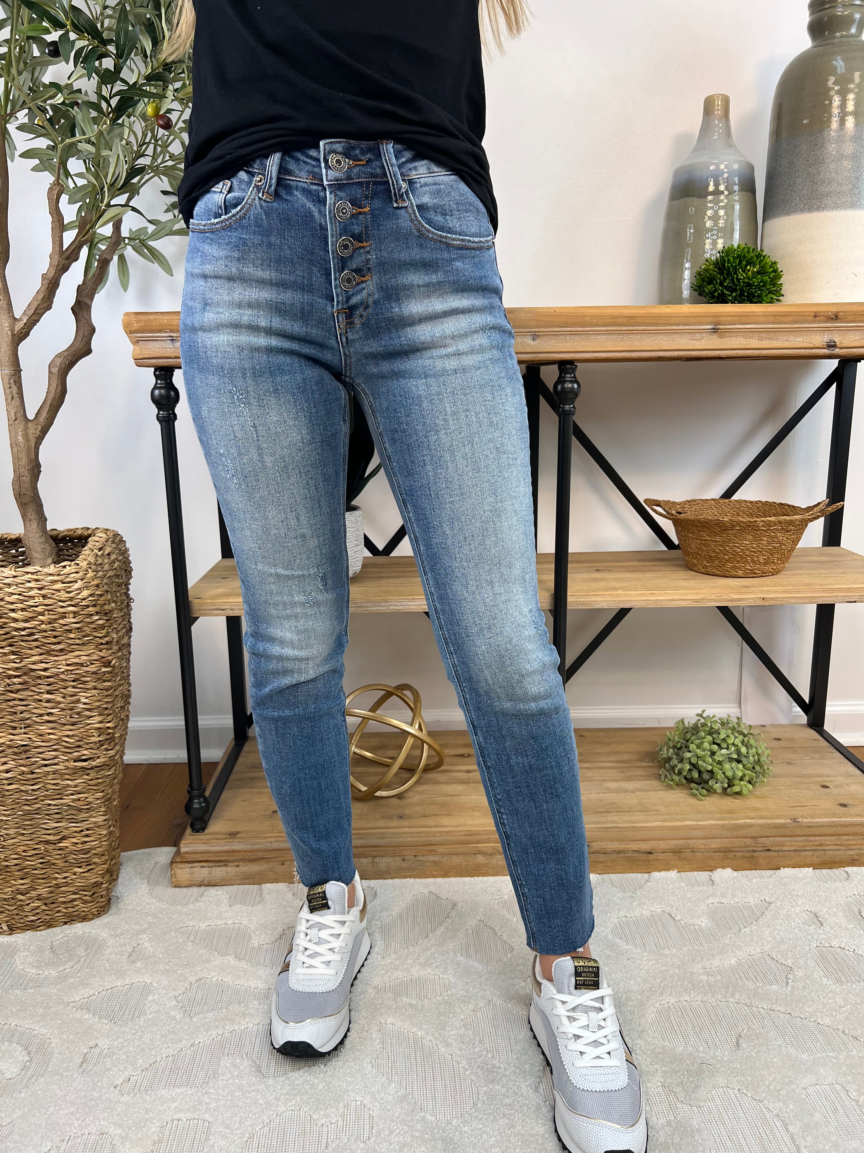 Risen-^様 RISEN Button Fly Relaxed Fit Skinny – The Lovely Closet