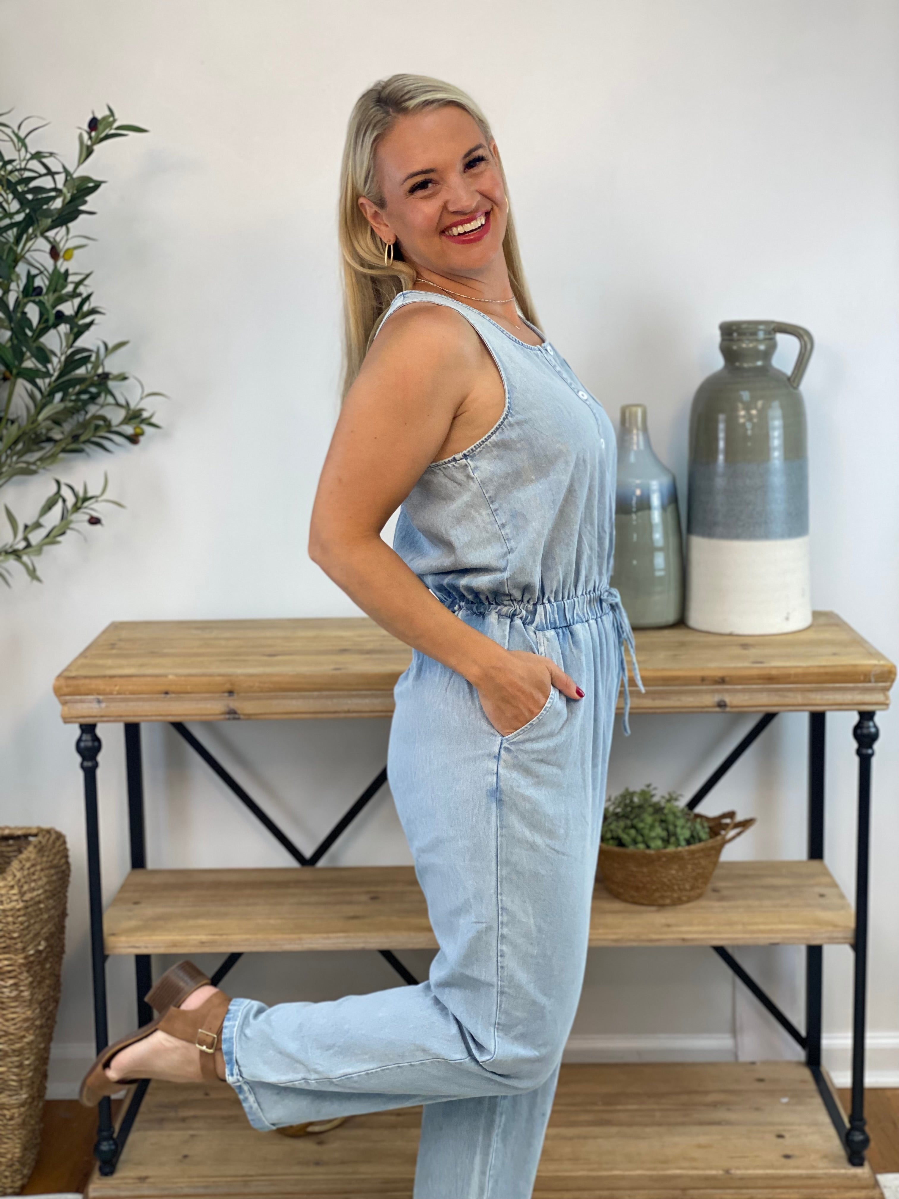 Chambray Jumpsuit Small