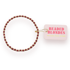 Maroon Demi Bracelet: Gold / Standard 6.75 inch-bracelets-Beaded Blondes-The Lovely Closet, Women's Fashion Boutique in Alexandria, KY