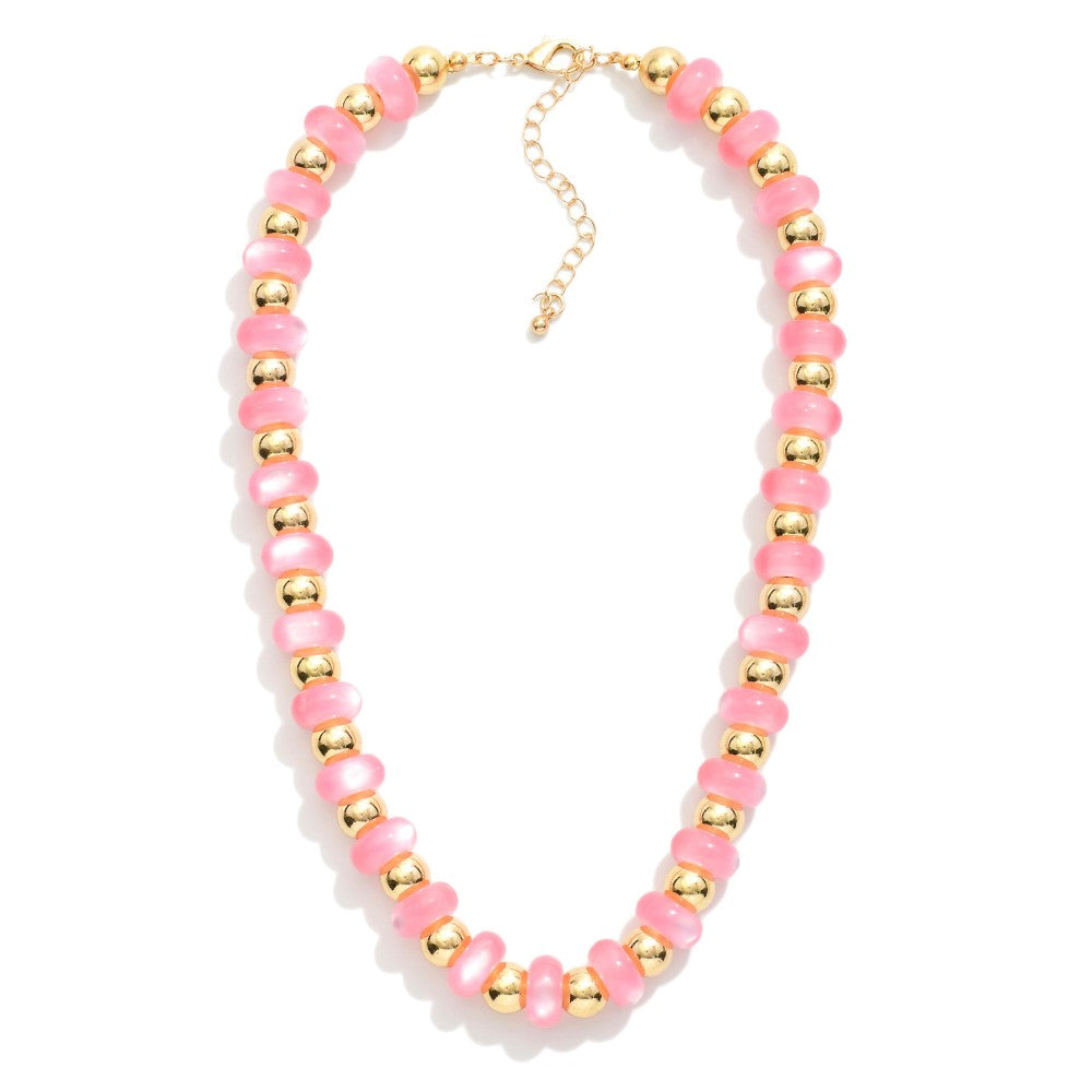 Chunky Beaded Spring Necklace-280 Accessories-judson-The Lovely Closet, Women's Fashion Boutique in Alexandria, KY