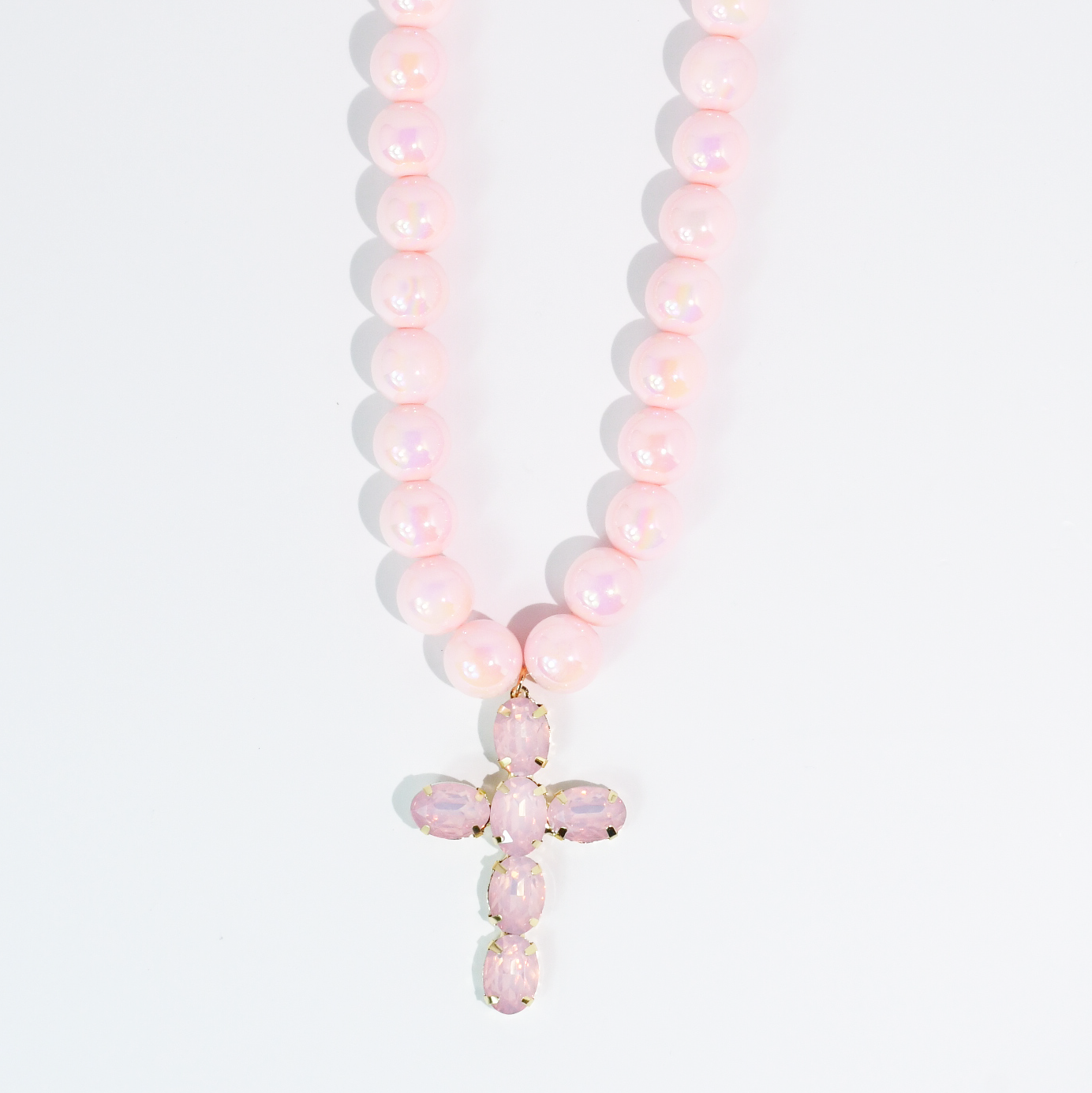 Pink Grace Cross Necklace-250 Jewelry-Treasure Jewels Inc.-The Lovely Closet, Women's Fashion Boutique in Alexandria, KY