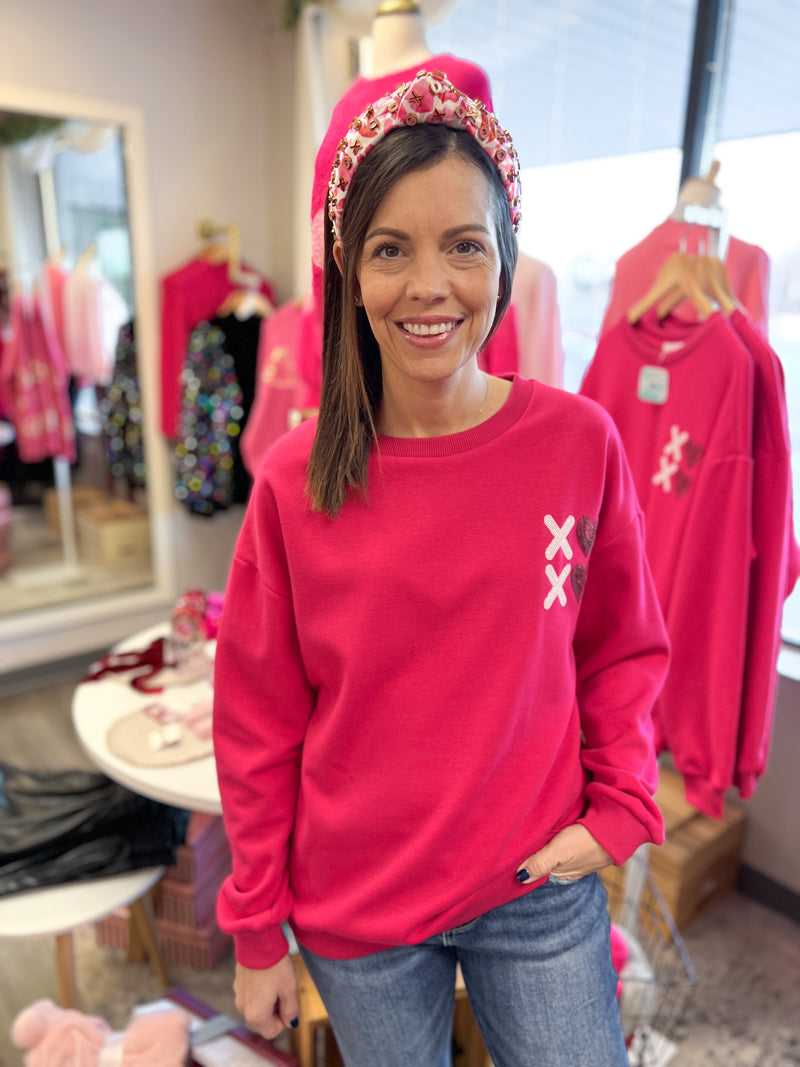 FINAL SALE OX on My Heart Crewneck-The Lovely Closet-The Lovely Closet, Women's Fashion Boutique in Alexandria, KY