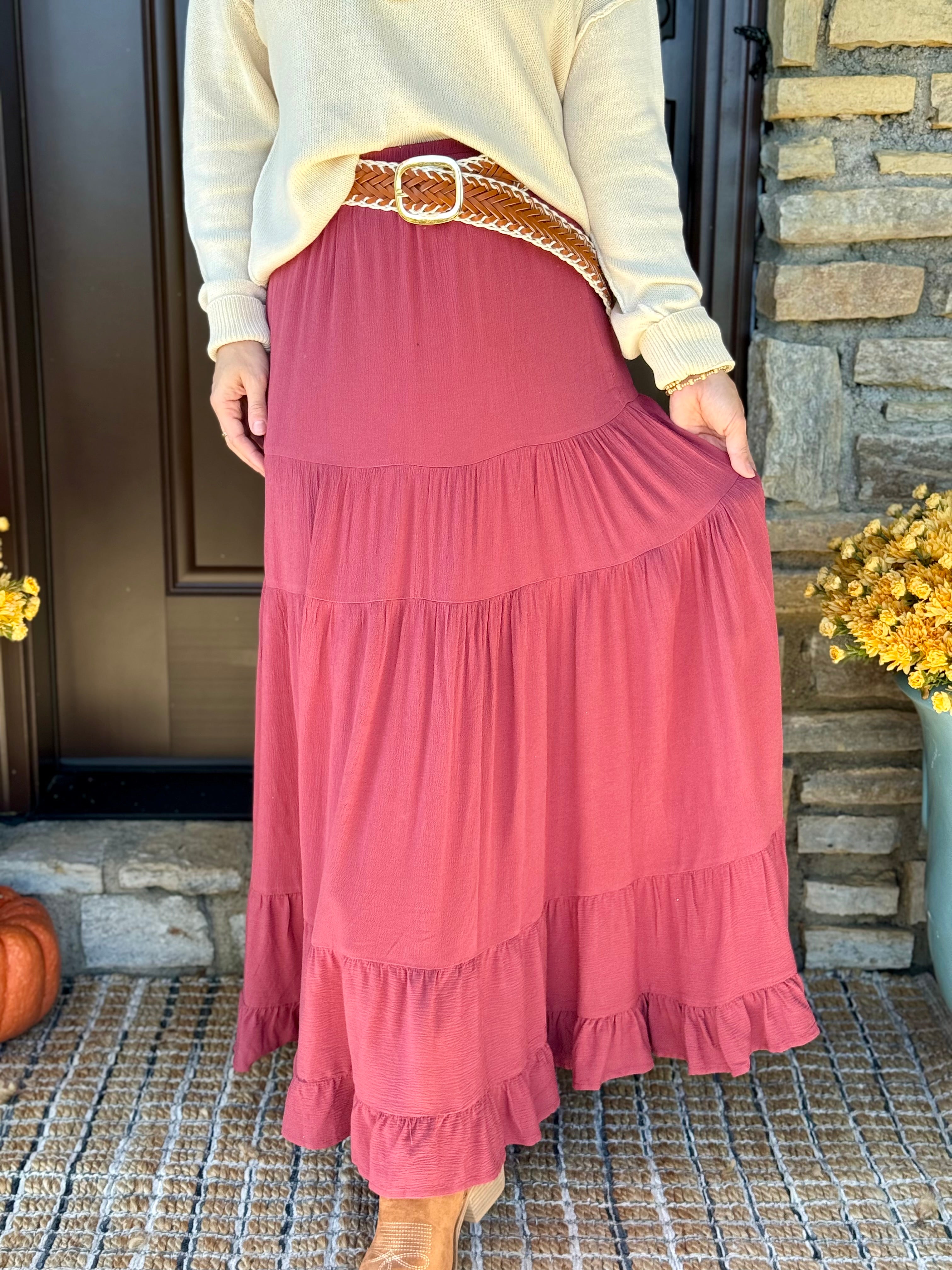 Autumn Days Maxi Skirt-230 Skirts/Shorts-The Lovely Closet-The Lovely Closet, Women's Fashion Boutique in Alexandria, KY