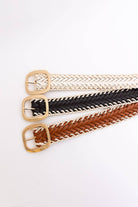 Crochet Trimmed Woven Leather Belt: Camel-280 Accessories-The Lovely Closet-The Lovely Closet, Women's Fashion Boutique in Alexandria, KY