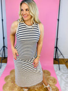Sunshine and Stripes Midi Dress-180 Dresses-eesome-The Lovely Closet, Women's Fashion Boutique in Alexandria, KY
