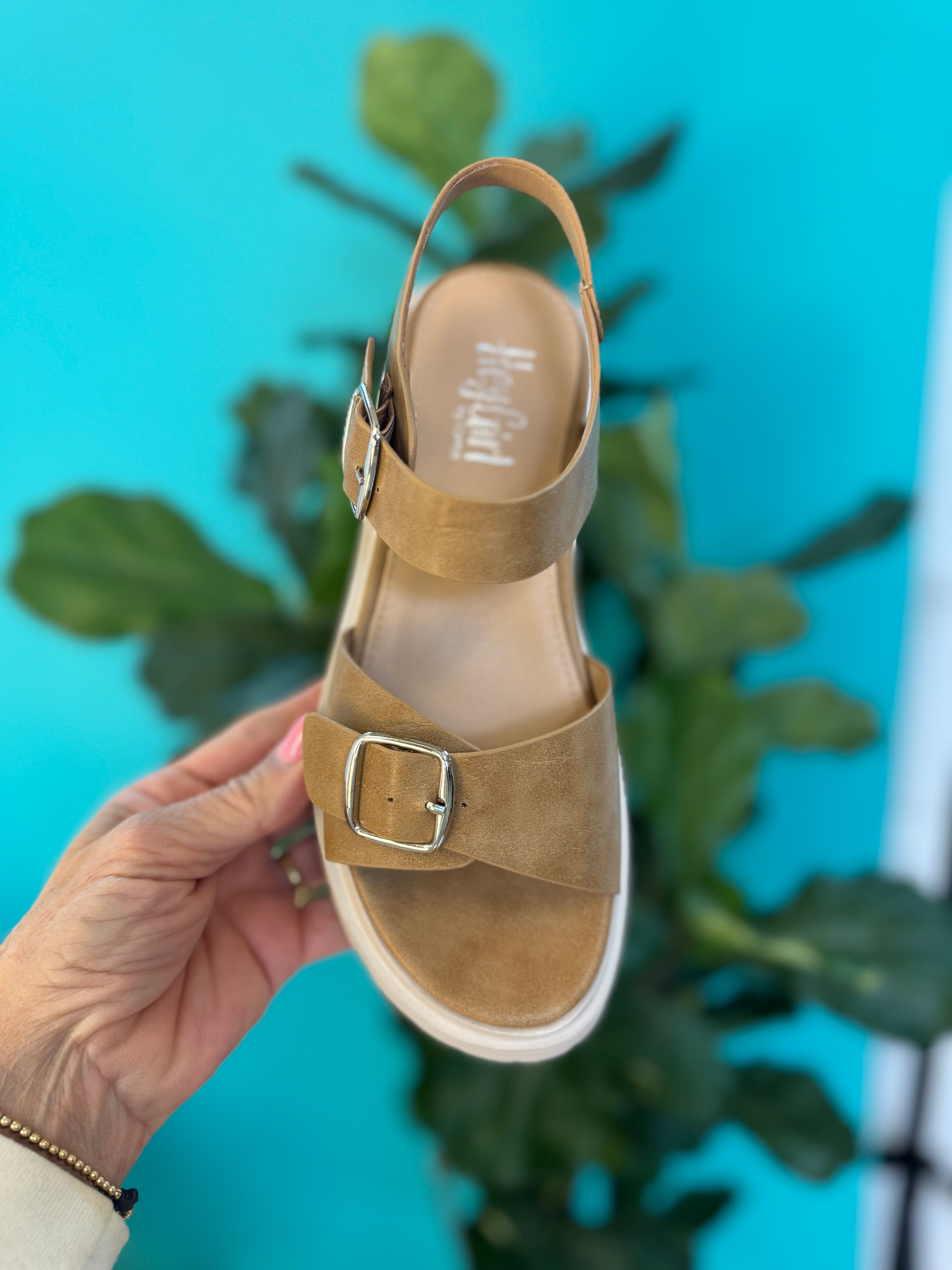 Corkys That's Just Me Sandal - Camel-270 Shoes-Corkys-The Lovely Closet, Women's Fashion Boutique in Alexandria, KY
