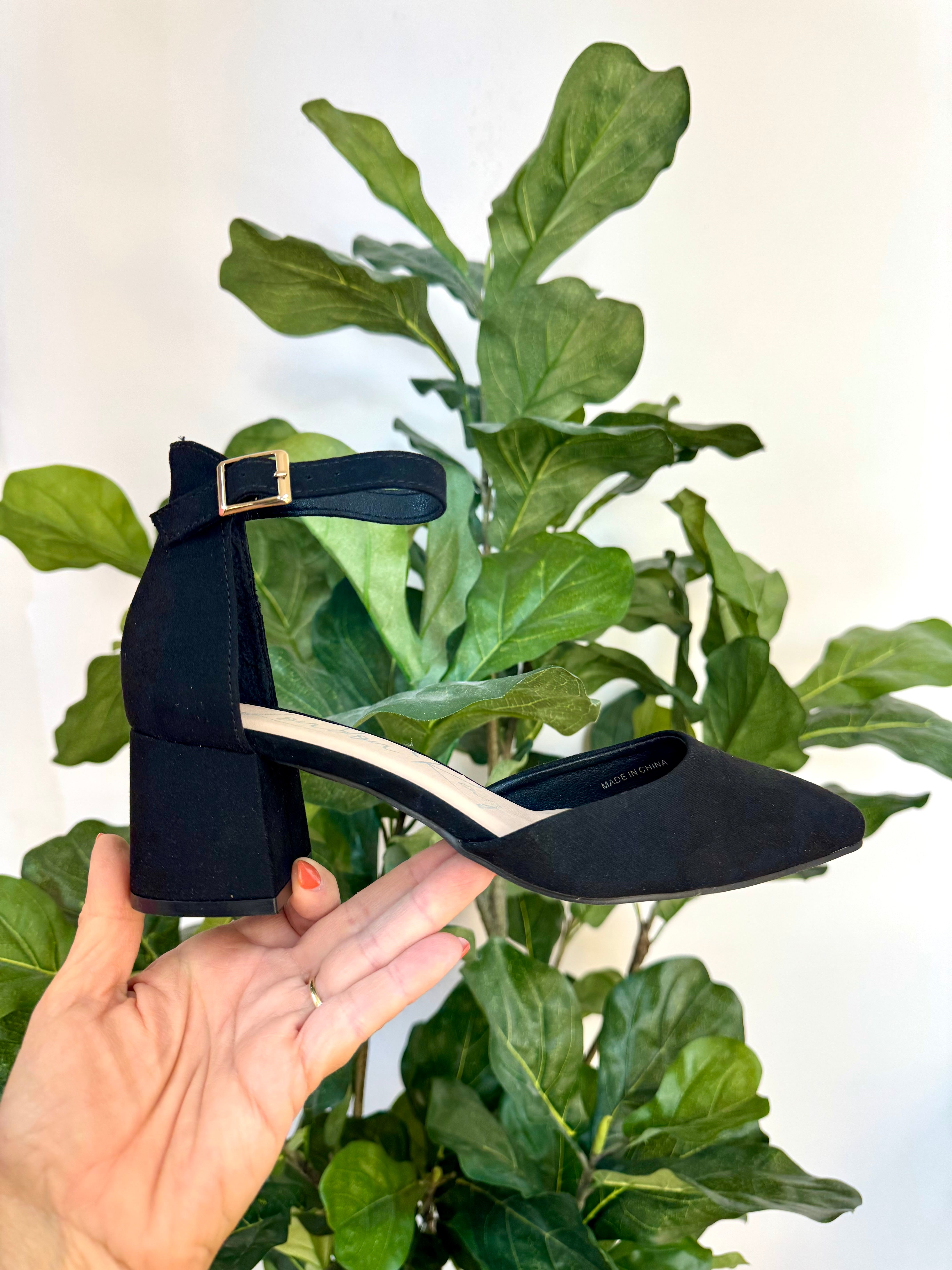 Midnight Elegance Block Heel-270 Shoes-London Rag-The Lovely Closet, Women's Fashion Boutique in Alexandria, KY