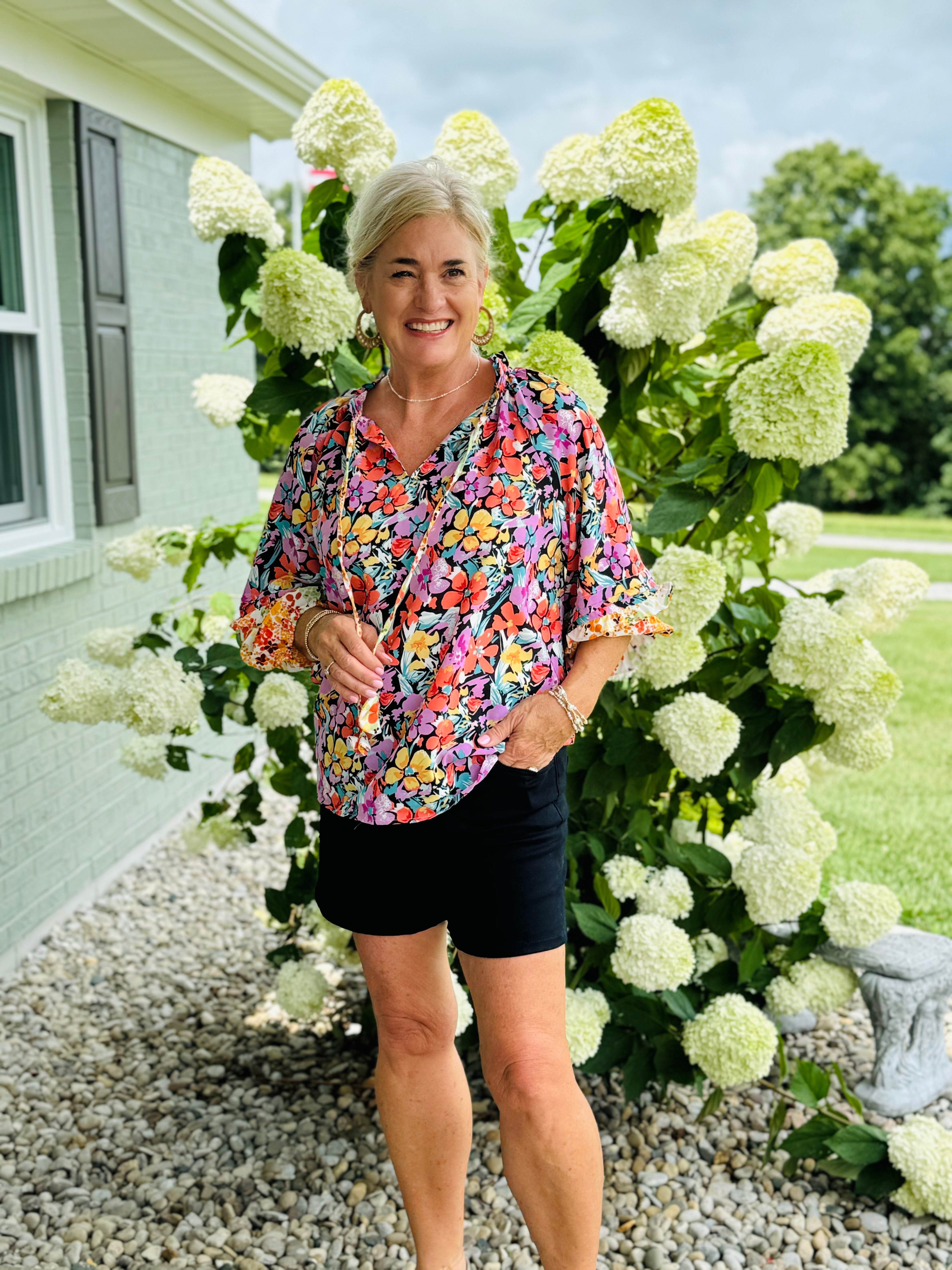 Endless Summer Blouse - Black-110 Long Sleeve Top-The Lovely Closet-The Lovely Closet, Women's Fashion Boutique in Alexandria, KY