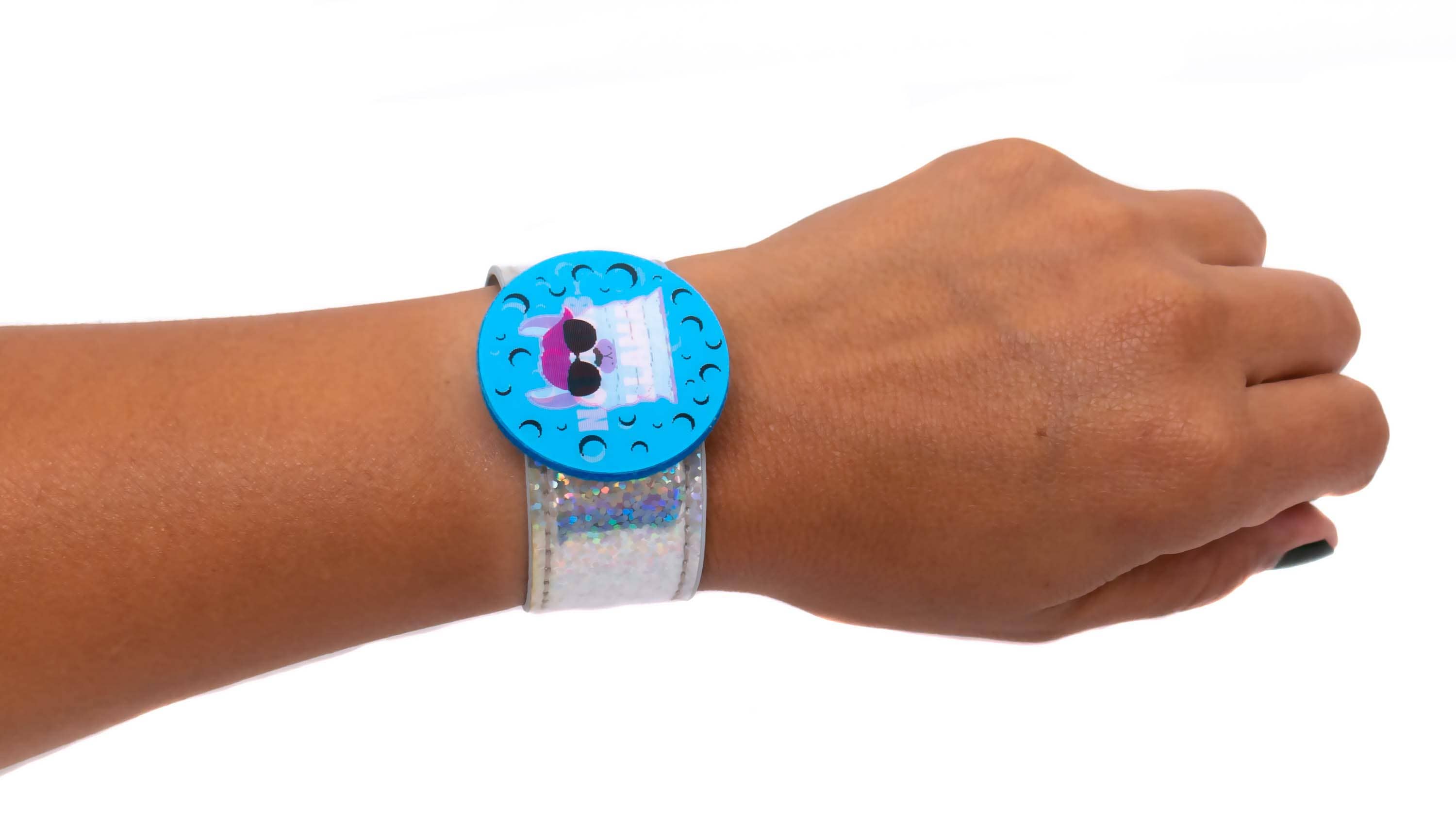 Glitter Slap Bracelet with 3D Image-Shifting Charms-310 Gift-Frog Sac-The Lovely Closet, Women's Fashion Boutique in Alexandria, KY