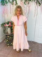 Spring Days Midi Dress - Pink-180 Dresses-Umgee-The Lovely Closet, Women's Fashion Boutique in Alexandria, KY