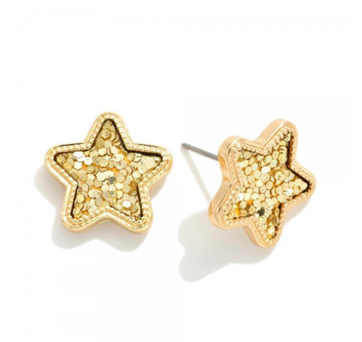 Glittery Star Earrings-250 Jewelry-The Lovely Closet-The Lovely Closet, Women's Fashion Boutique in Alexandria, KY