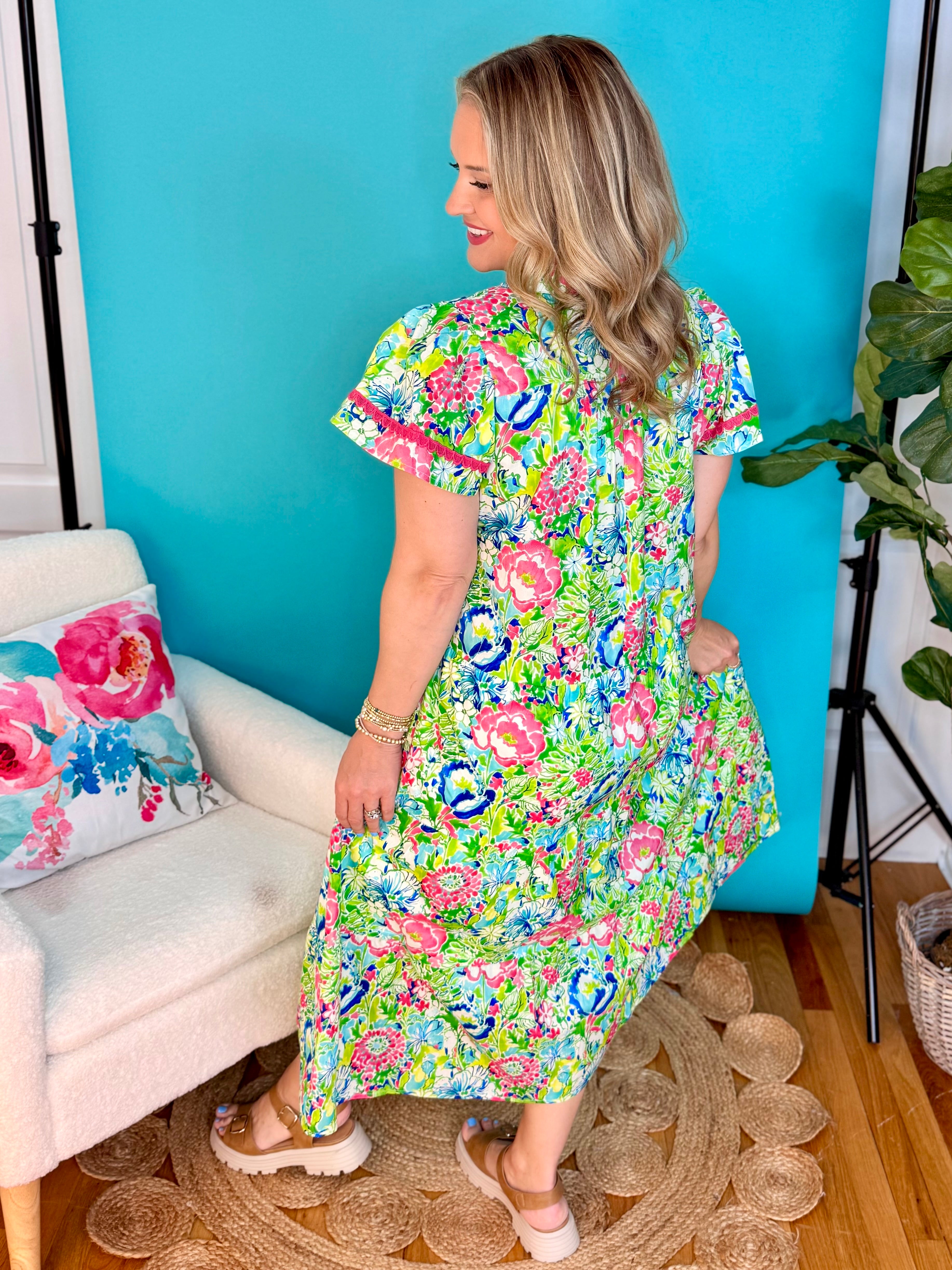 Say It's Summer Midi Dress-180 Dresses-umgee-The Lovely Closet, Women's Fashion Boutique in Alexandria, KY