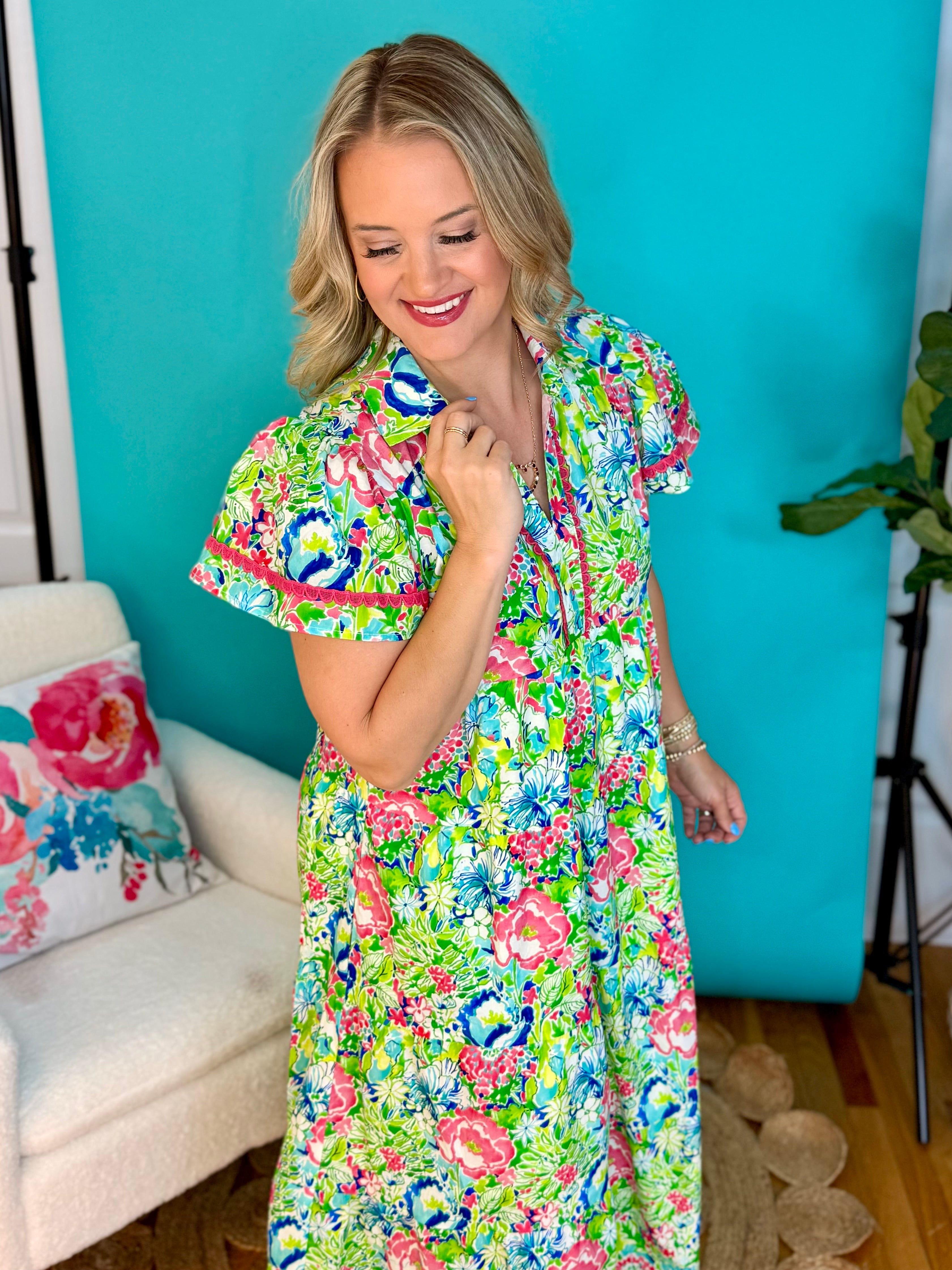 Say It's Summer Midi Dress-180 Dresses-umgee-The Lovely Closet, Women's Fashion Boutique in Alexandria, KY