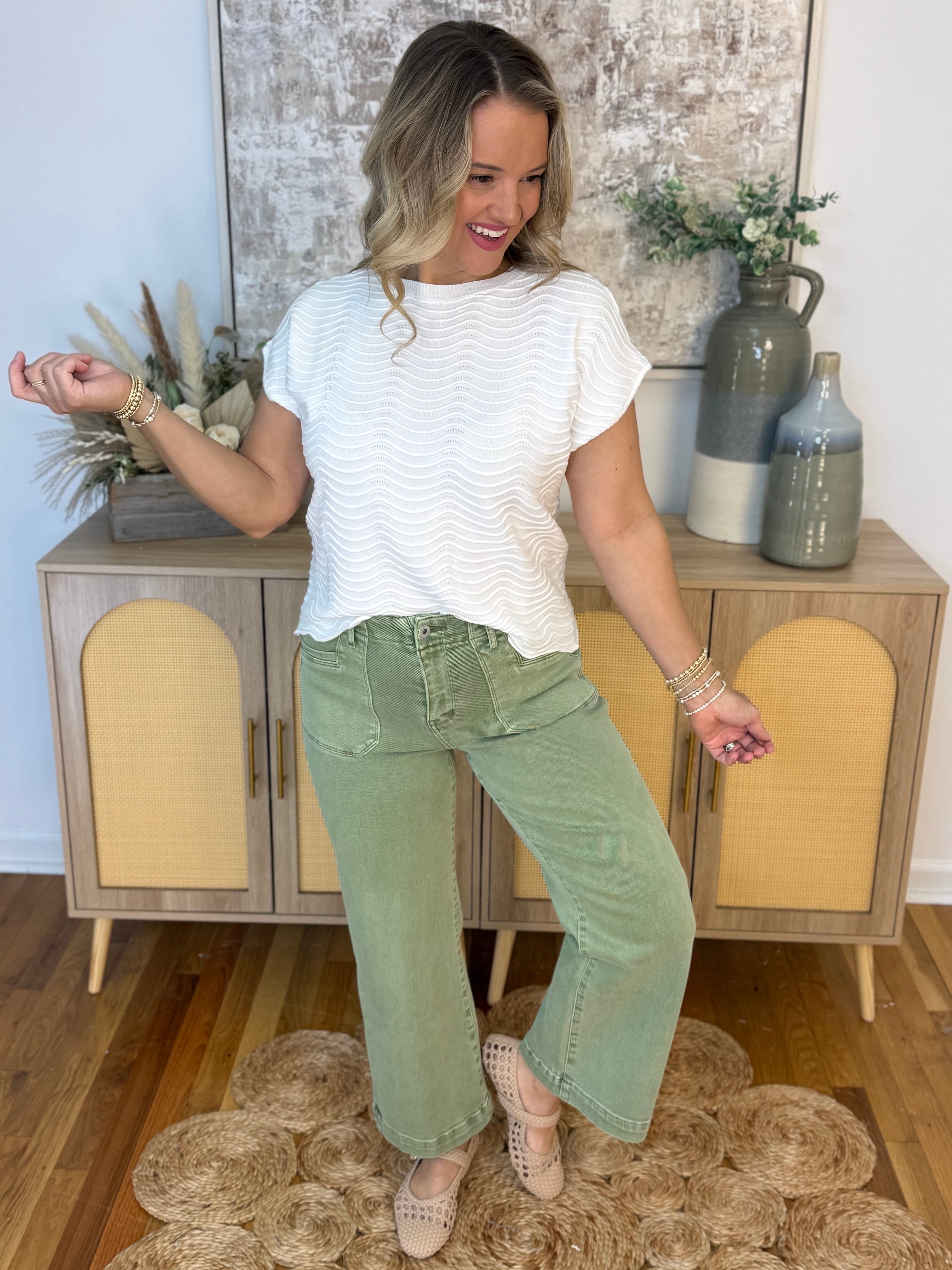 Mica High Rise Wide Leg Cropped Utility-210 Jeans-Mica Denim-The Lovely Closet, Women's Fashion Boutique in Alexandria, KY