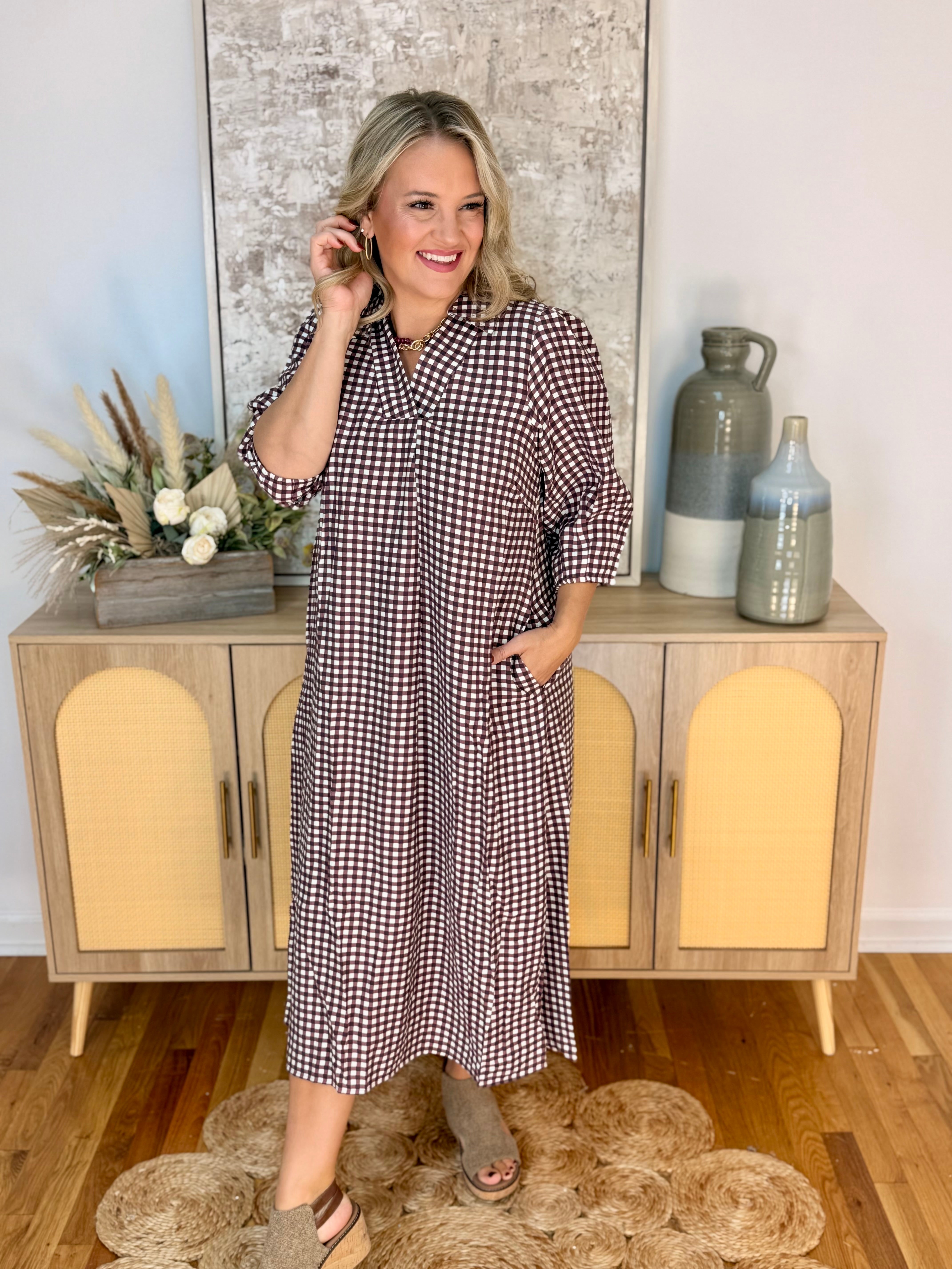 Changing Seasons Midi Dress-180 Dresses-Umgee-The Lovely Closet, Women's Fashion Boutique in Alexandria, KY