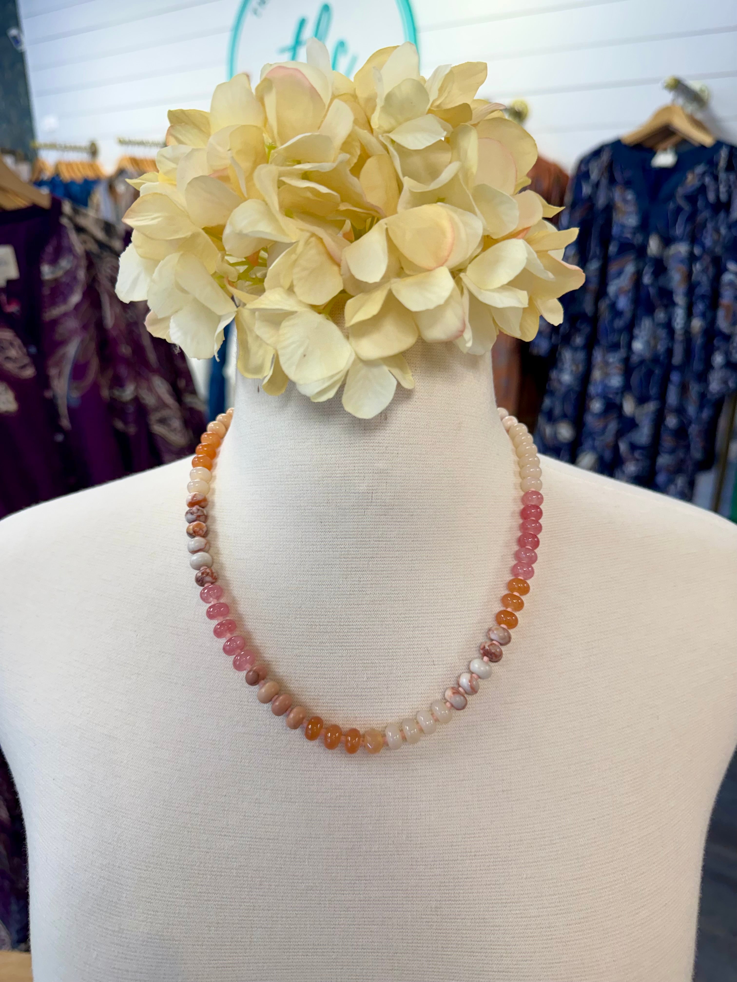 Copper Taffy Candy Stone Necklace-280 Accessories-judson-The Lovely Closet, Women's Fashion Boutique in Alexandria, KY
