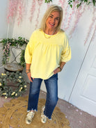 Walking on Sunshine Top-100 Short Sleeve Tops-easel-The Lovely Closet, Women's Fashion Boutique in Alexandria, KY