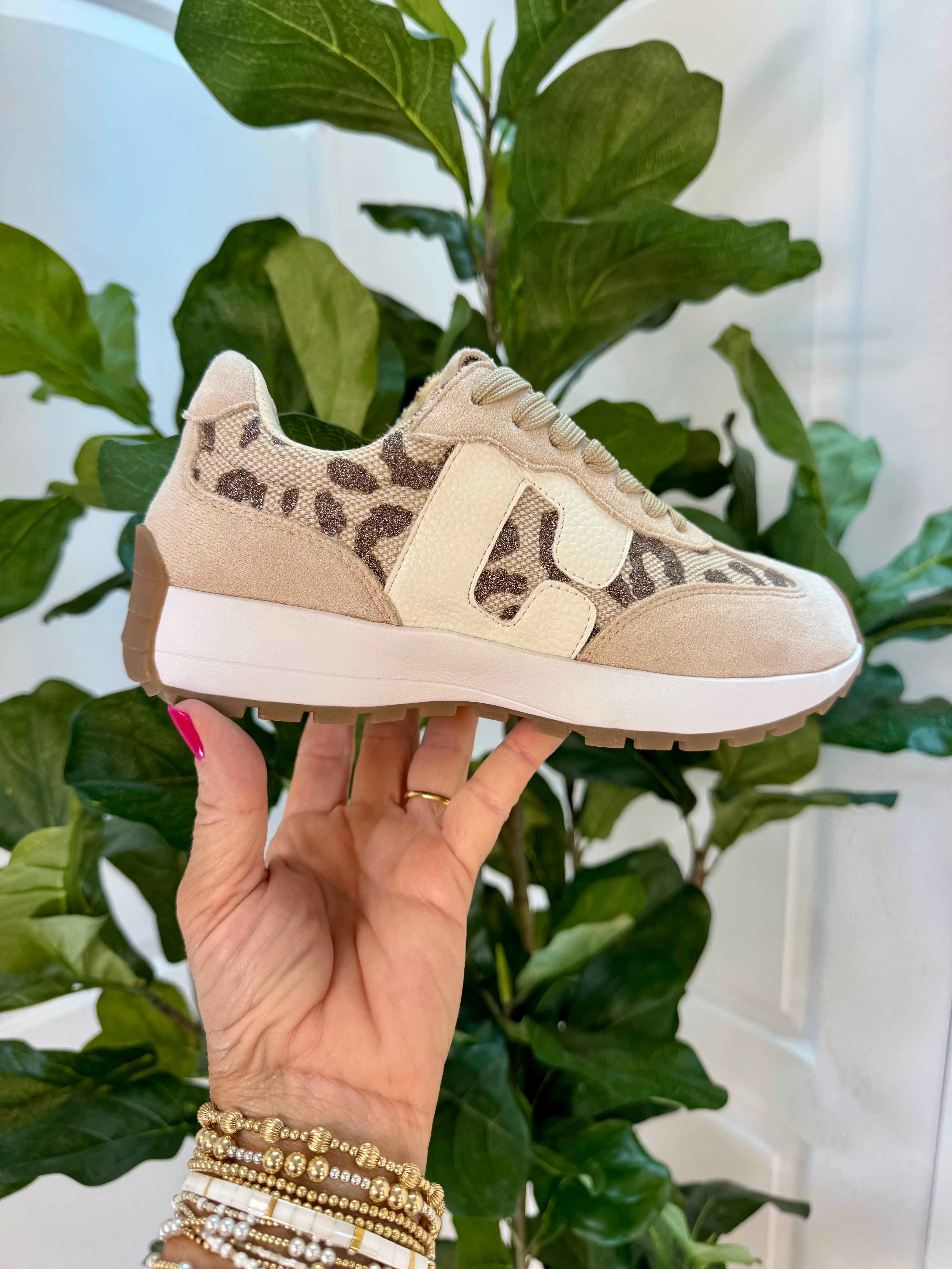 FINAL SALE Corkys Tan Sparkle Leopard-270 Shoes-Corkys-The Lovely Closet, Women's Fashion Boutique in Alexandria, KY