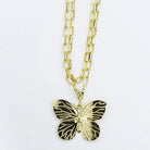 Wings of Grace Double Chain Butterfly Necklace-280 Accessories-Treasure Jewels Inc.-The Lovely Closet, Women's Fashion Boutique in Alexandria, KY