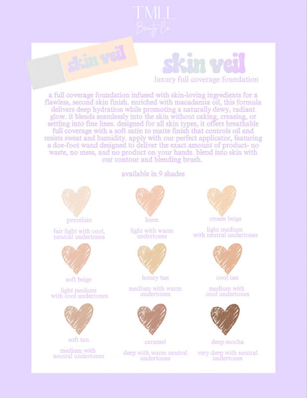 Skin Veil Luxury Full Coverage Foundation-250 - TMLL Beauty Co - Makeup-TMLL Beauty Co-The Lovely Closet, Women's Fashion Boutique in Alexandria, KY