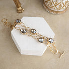 Chain Bracelet with Reflective Crystals-250 Jewelry-PennyLine inc-The Lovely Closet, Women's Fashion Boutique in Alexandria, KY