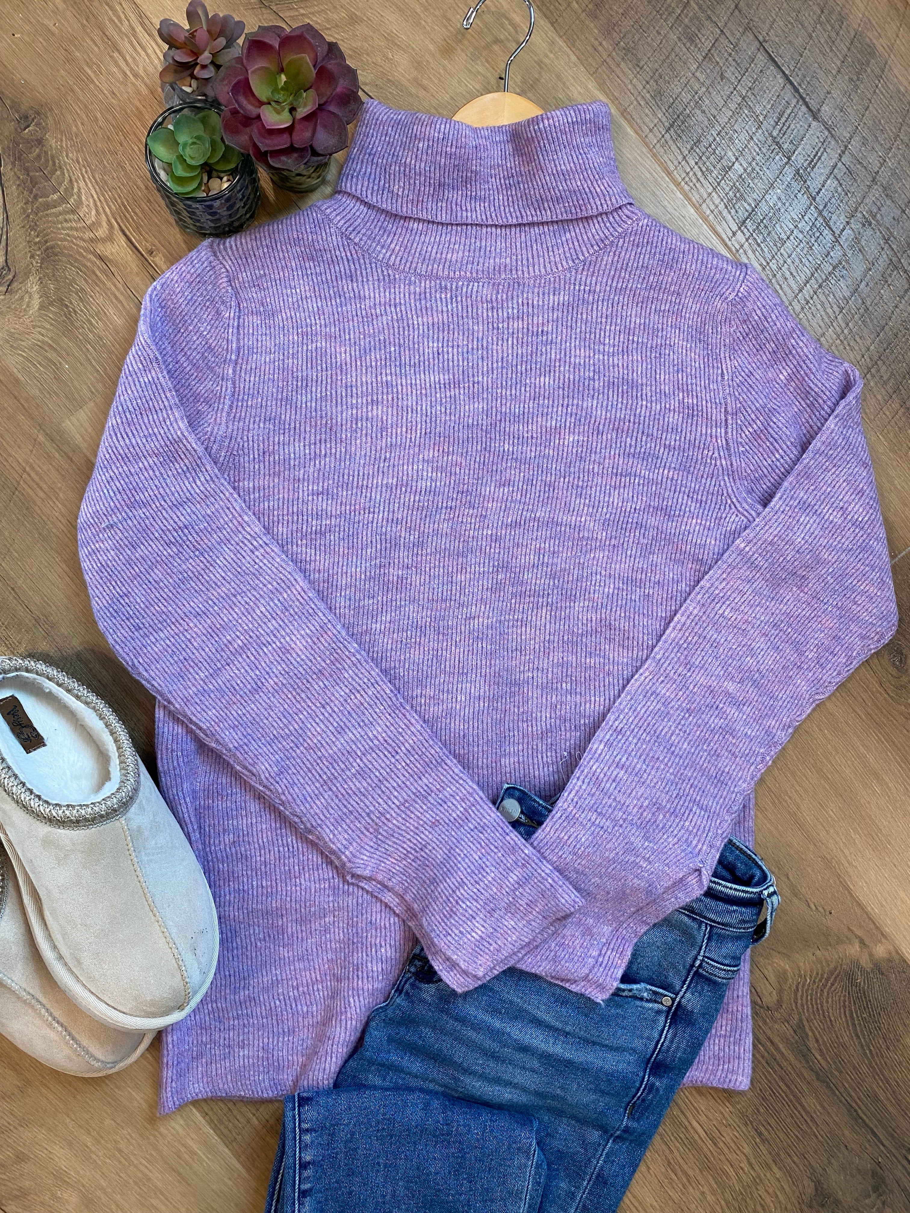 Lilac Rose Sweater-140 Sweaters-easel-The Lovely Closet, Women's Fashion Boutique in Alexandria, KY