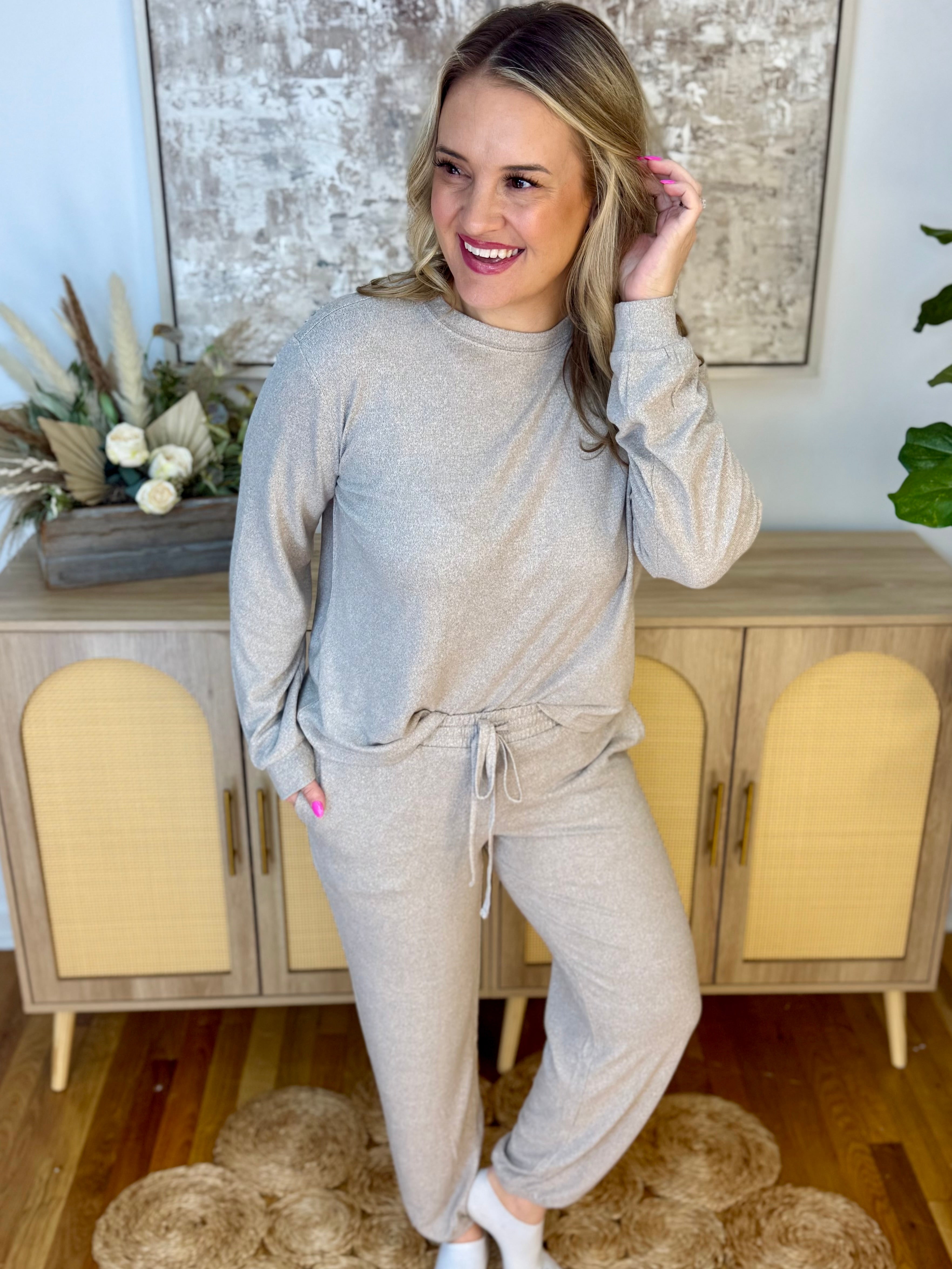 COZY INDOORS SET - NEW COLORS-190 Rompers/Jumpsuits/Sets-zenana-The Lovely Closet, Women's Fashion Boutique in Alexandria, KY