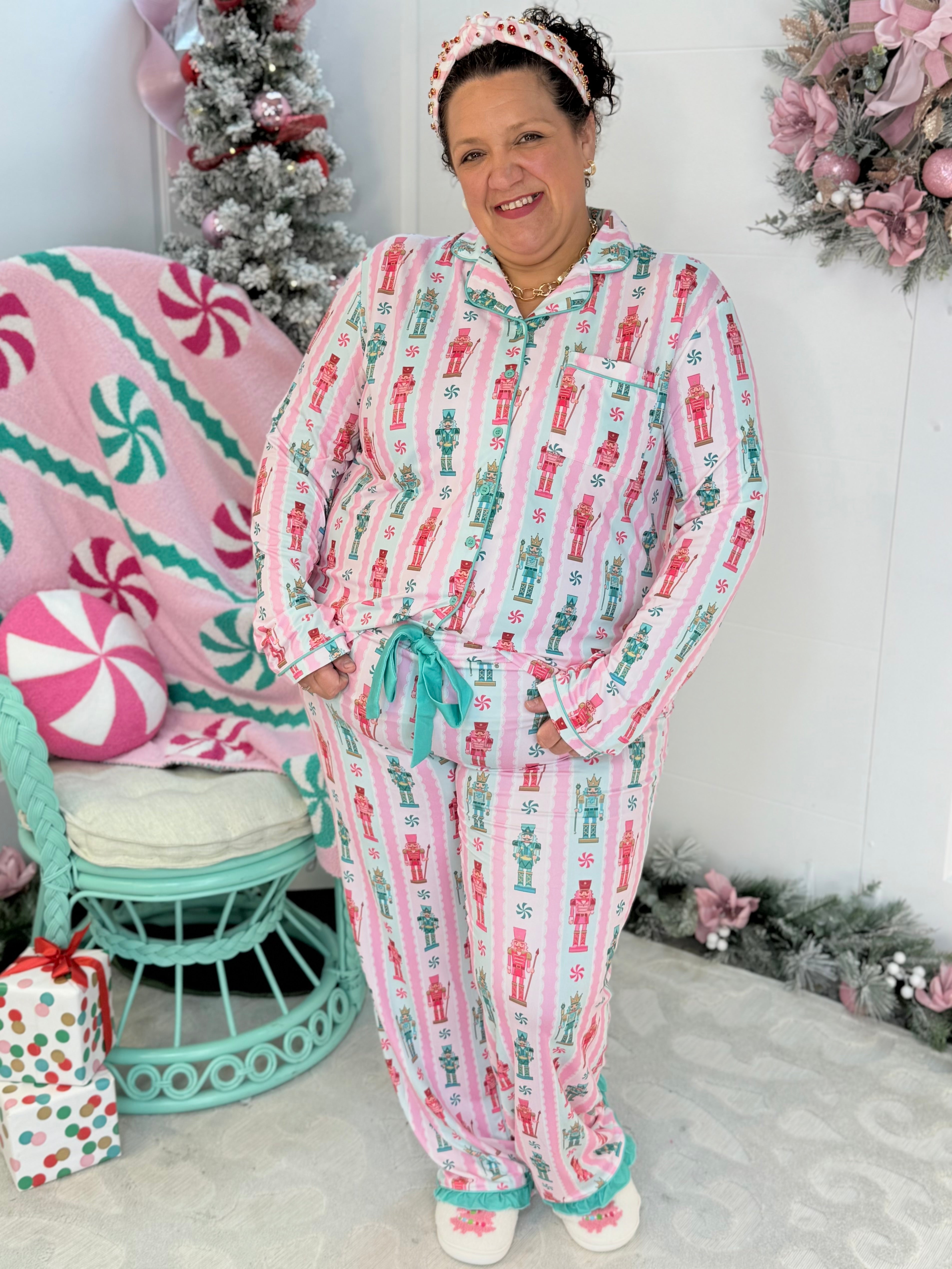 FINAL SALE PINK-mas PJ Set - Nutcracker Magic Ruffle-350 Holiday-Jess Lea-The Lovely Closet, Women's Fashion Boutique in Alexandria, KY