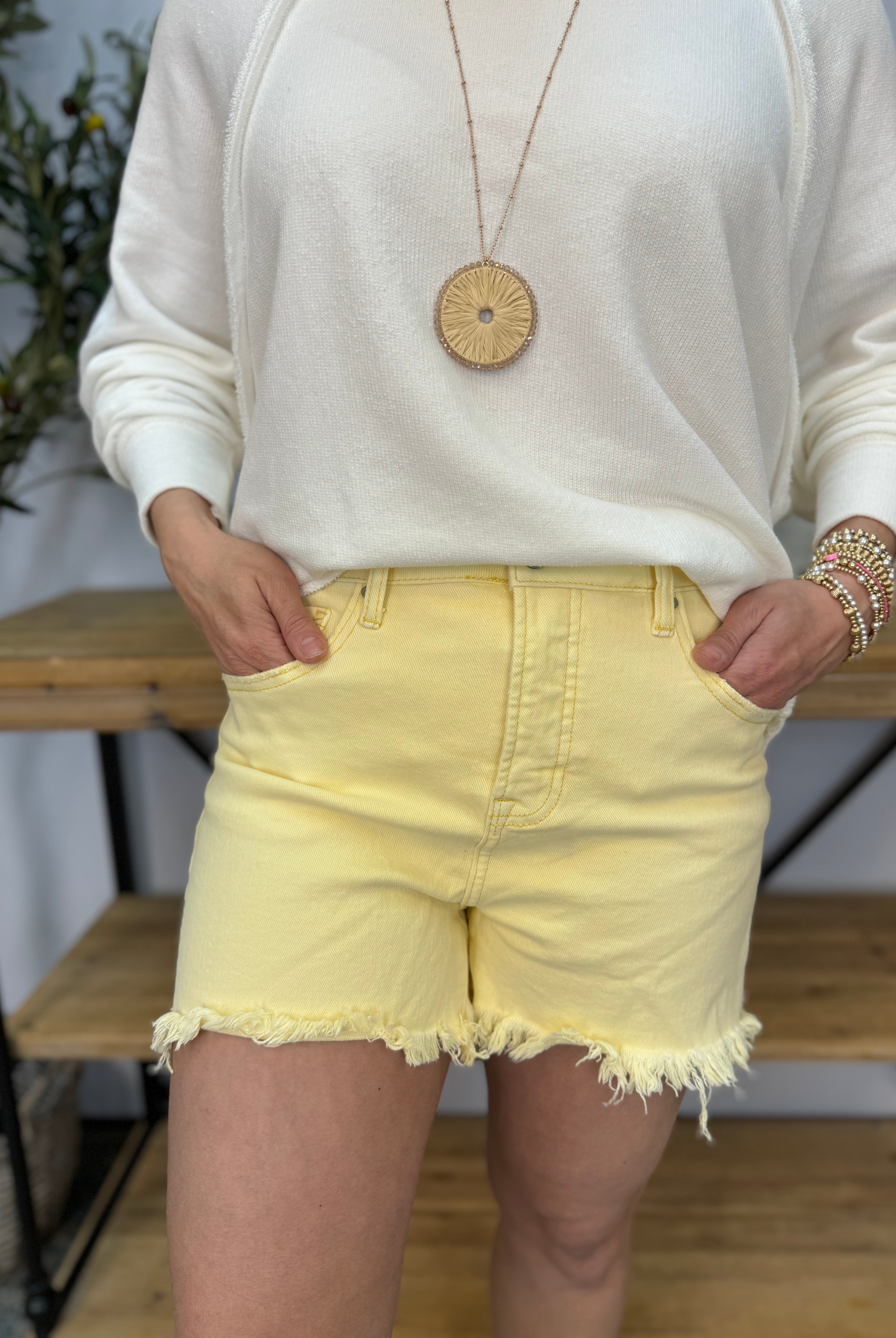 Let the Sunshine Risen Shorts-Shorts-The Lovely Closet-The Lovely Closet, Women's Fashion Boutique in Alexandria, KY