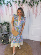 Fresh Floral Midi Dress-180 Dresses-umgee-The Lovely Closet, Women's Fashion Boutique in Alexandria, KY