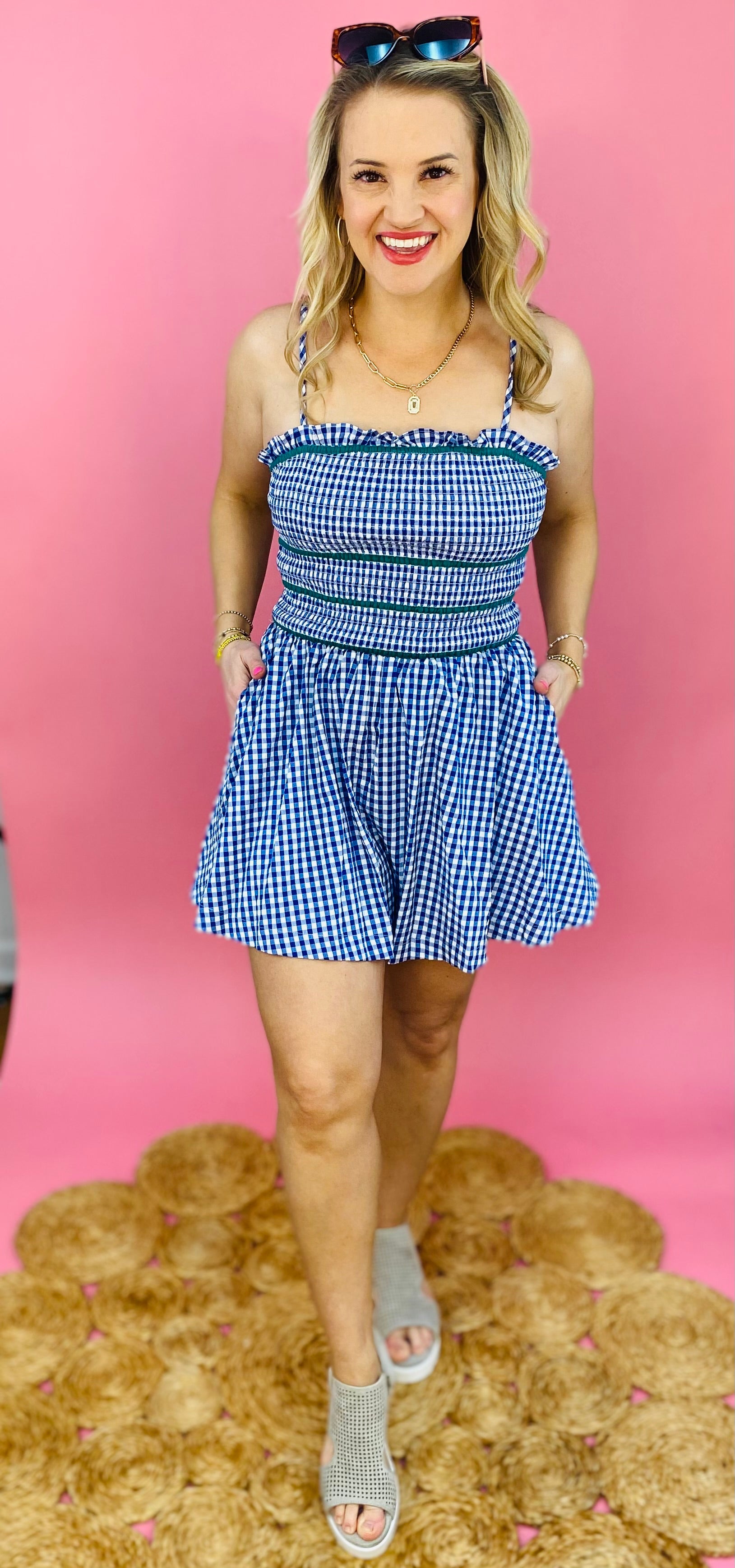 Preppy Picnic Romper-190 Rompers/Jumpsuits/Sets-eesome-The Lovely Closet, Women's Fashion Boutique in Alexandria, KY