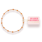 Burnt Orange Dainty Poppi: Std 6.75-bracelet-Beaded Blondes-The Lovely Closet, Women's Fashion Boutique in Alexandria, KY