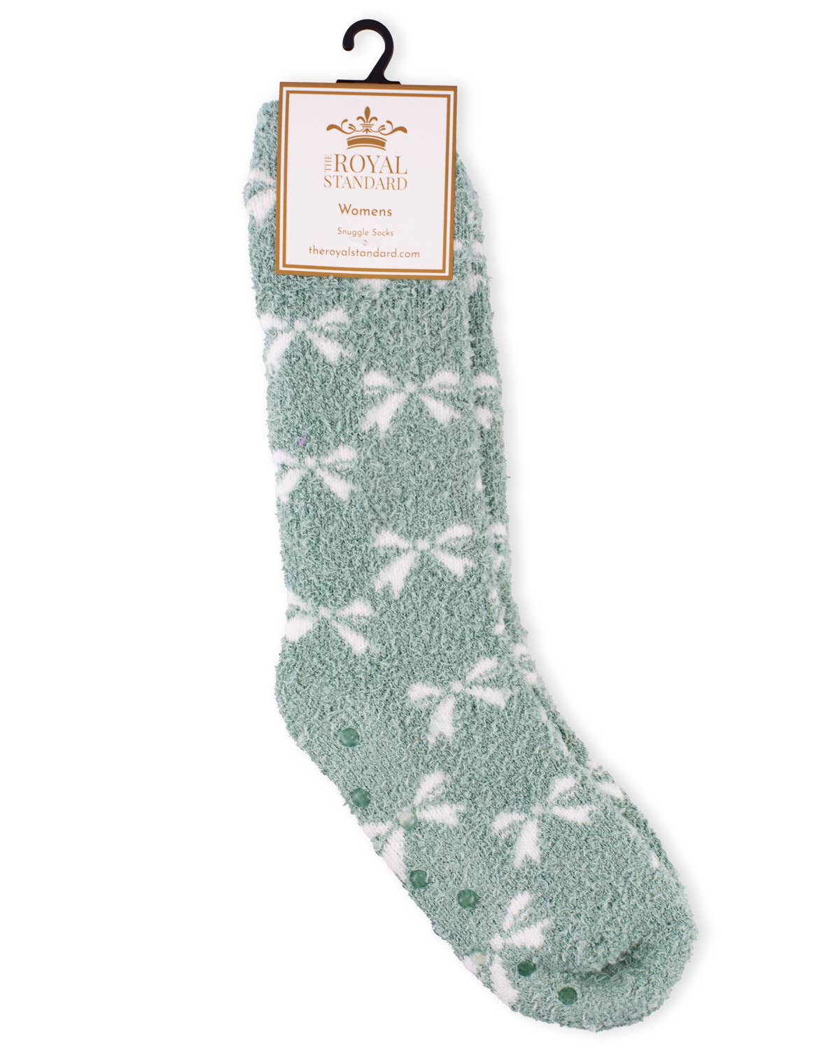 Bow Snuggle Socks Mint Green One Size-Socks-The Royal Standard-The Lovely Closet, Women's Fashion Boutique in Alexandria, KY