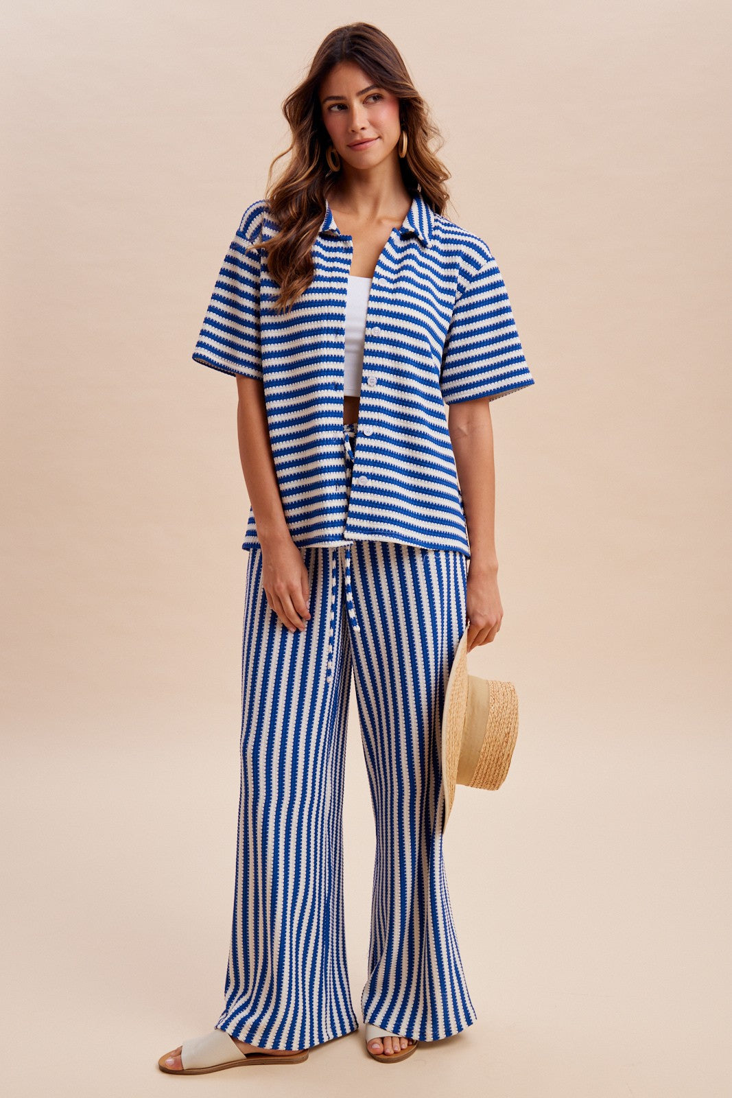 Weekend Escape Waffle Knit Set-190 Rompers/Jumpsuits/Sets-Anniewear-The Lovely Closet, Women's Fashion Boutique in Alexandria, KY