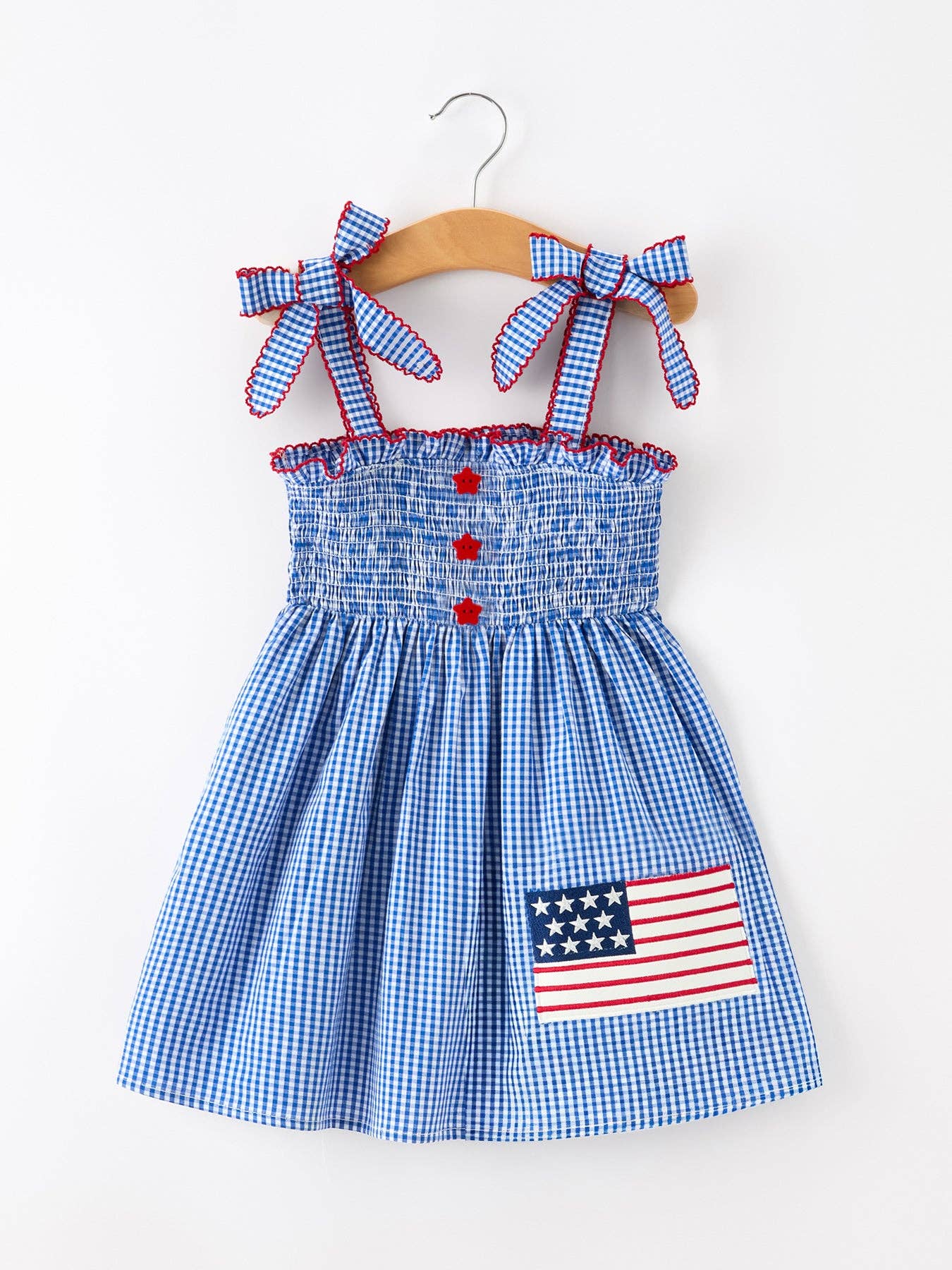 Girls 4th of July Plaid Twirl Dress-360 Carolines Closet-Rylee Faith Designs-The Lovely Closet, Women's Fashion Boutique in Alexandria, KY