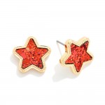 Sparkly Stars Earrings - Red-250 Jewelry-judson-The Lovely Closet, Women's Fashion Boutique in Alexandria, KY