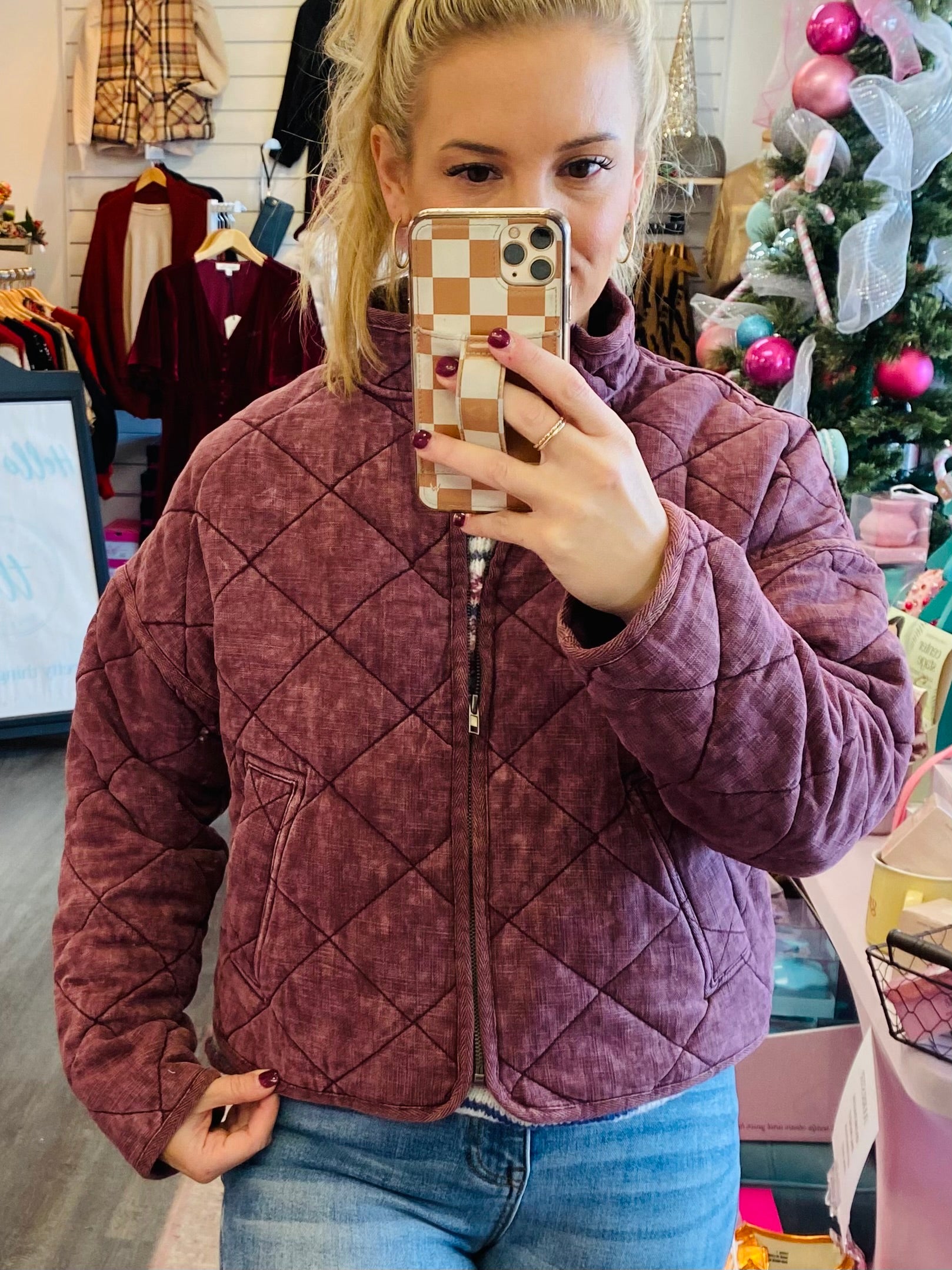 Plum Perfect Jacket-170 Jackets/Outerwear-The Lovely Closet-The Lovely Closet, Women's Fashion Boutique in Alexandria, KY