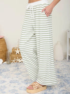 Relax and Repeat Wide Leg Lounge Pants - Olive-240 Pants-Blu Pepper-The Lovely Closet, Women's Fashion Boutique in Alexandria, KY