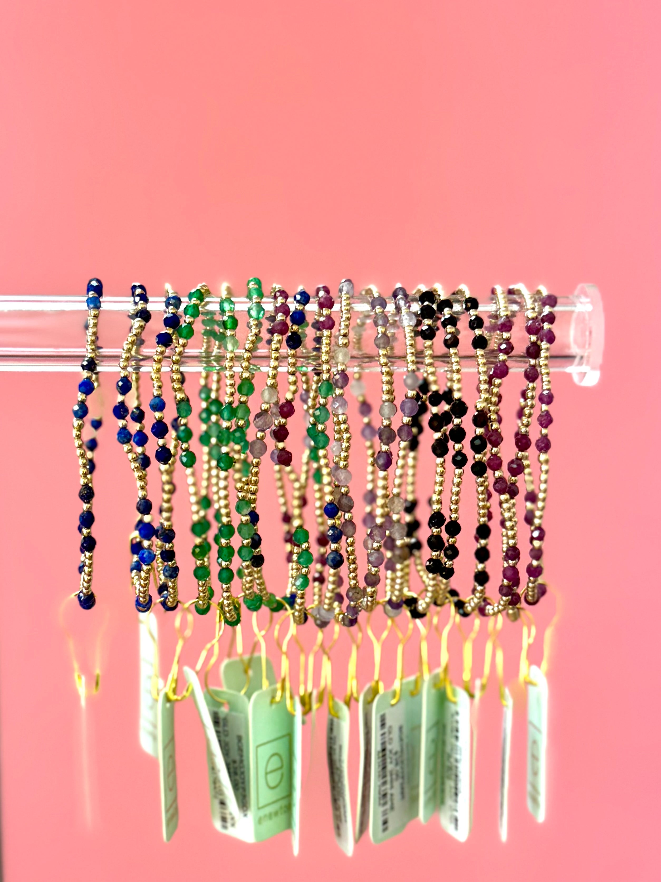 Gemstone Gold Joy 3MM Bracelet - Ruby-260 eNewton-enewton-The Lovely Closet, Women's Fashion Boutique in Alexandria, KY