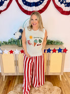 Summer Vibes Embroidered Sleeveless Sweater-120 Sleeveless Tops-Anniewear-The Lovely Closet, Women's Fashion Boutique in Alexandria, KY